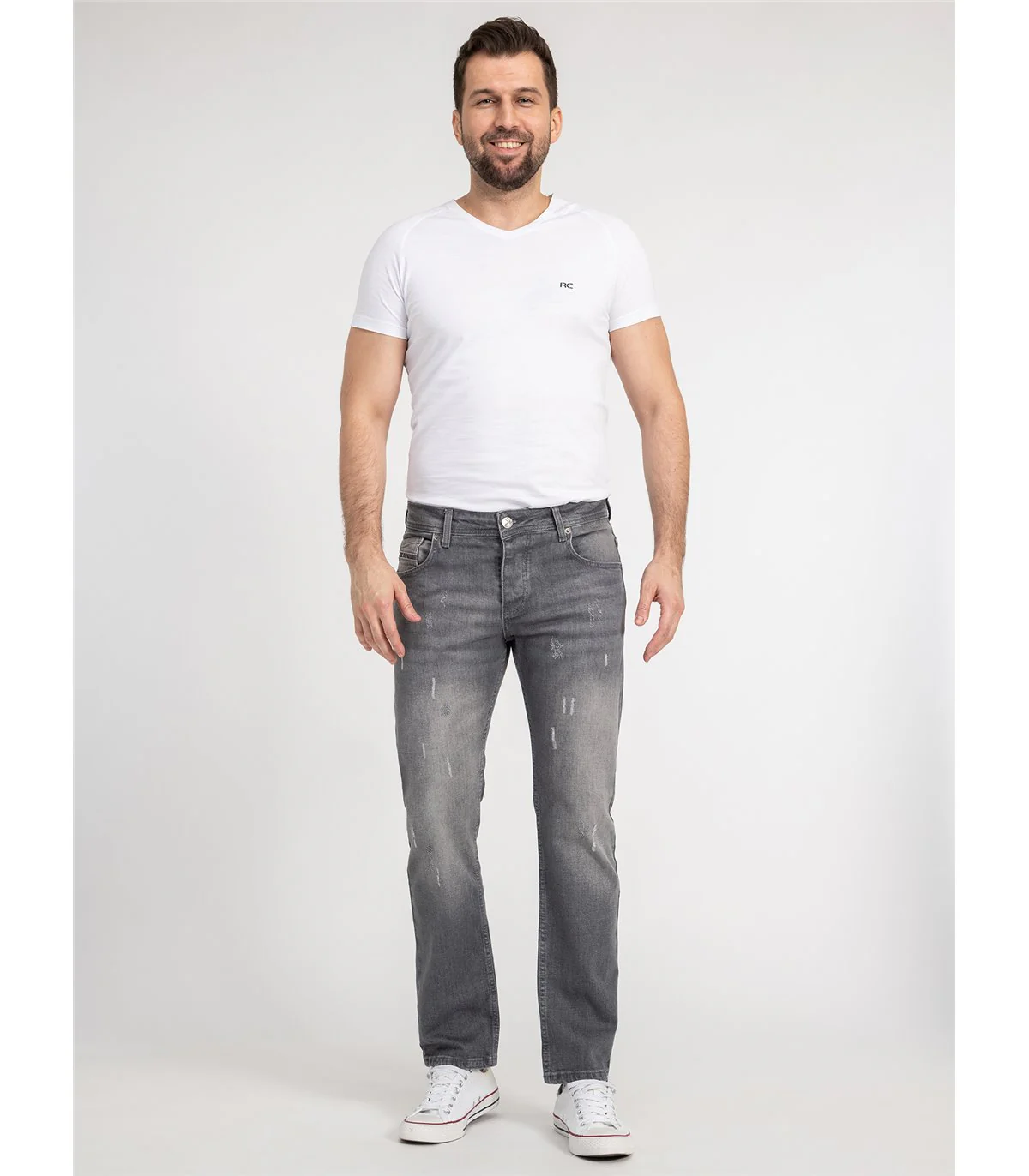 Rock Creek Herren Jeans Regular Fit Dunkelgrau RC-2439 - Image 4