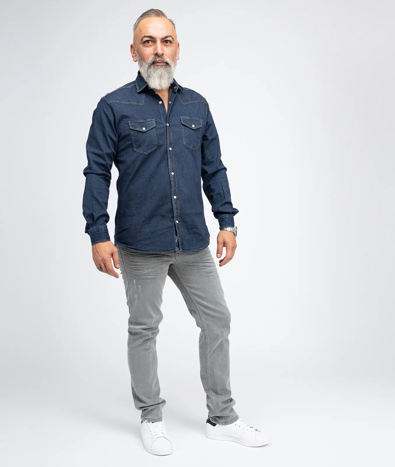 Rock Creek Herren Jeans Regular Fit Grau RC-2097 - Image 3