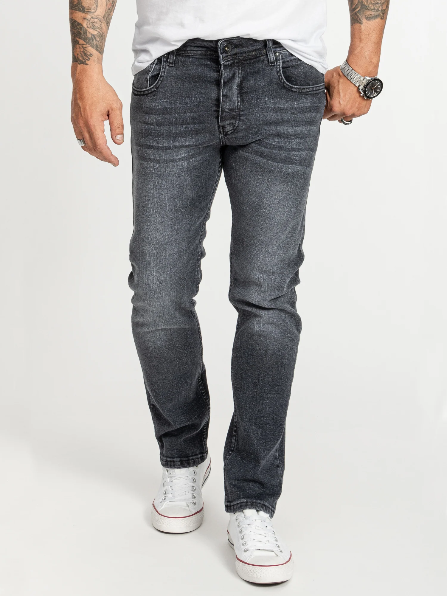 Rock Creek Herren Jeans Regular Fit Grau RC-2413