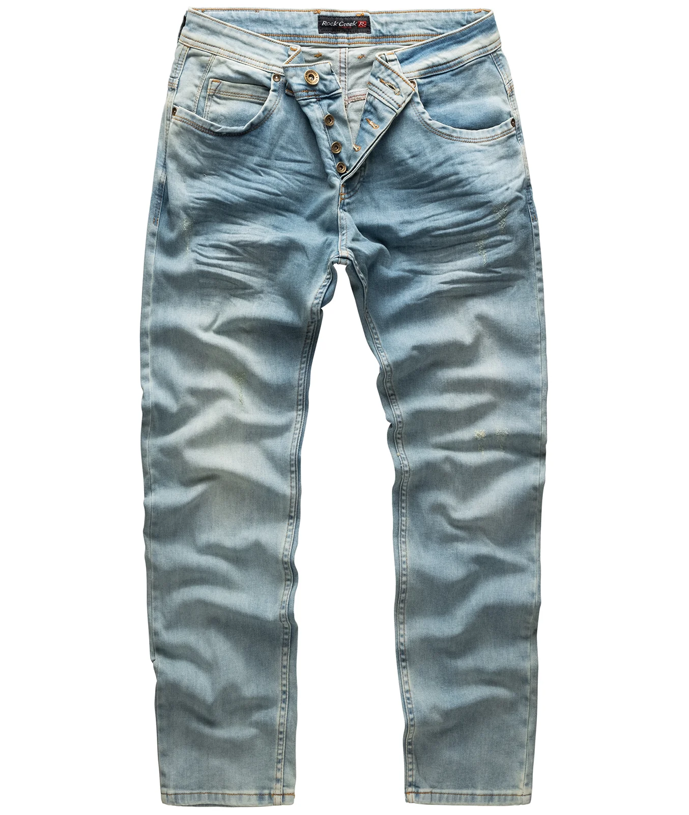 Rock Creek Herren Jeans Regular Fit Hellblau RC-2109 - Image 4
