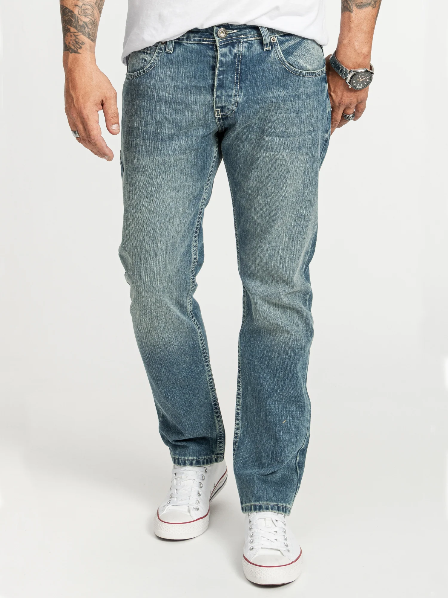 Rock Creek Herren Jeans Regular Fit Hellblau RC-2403