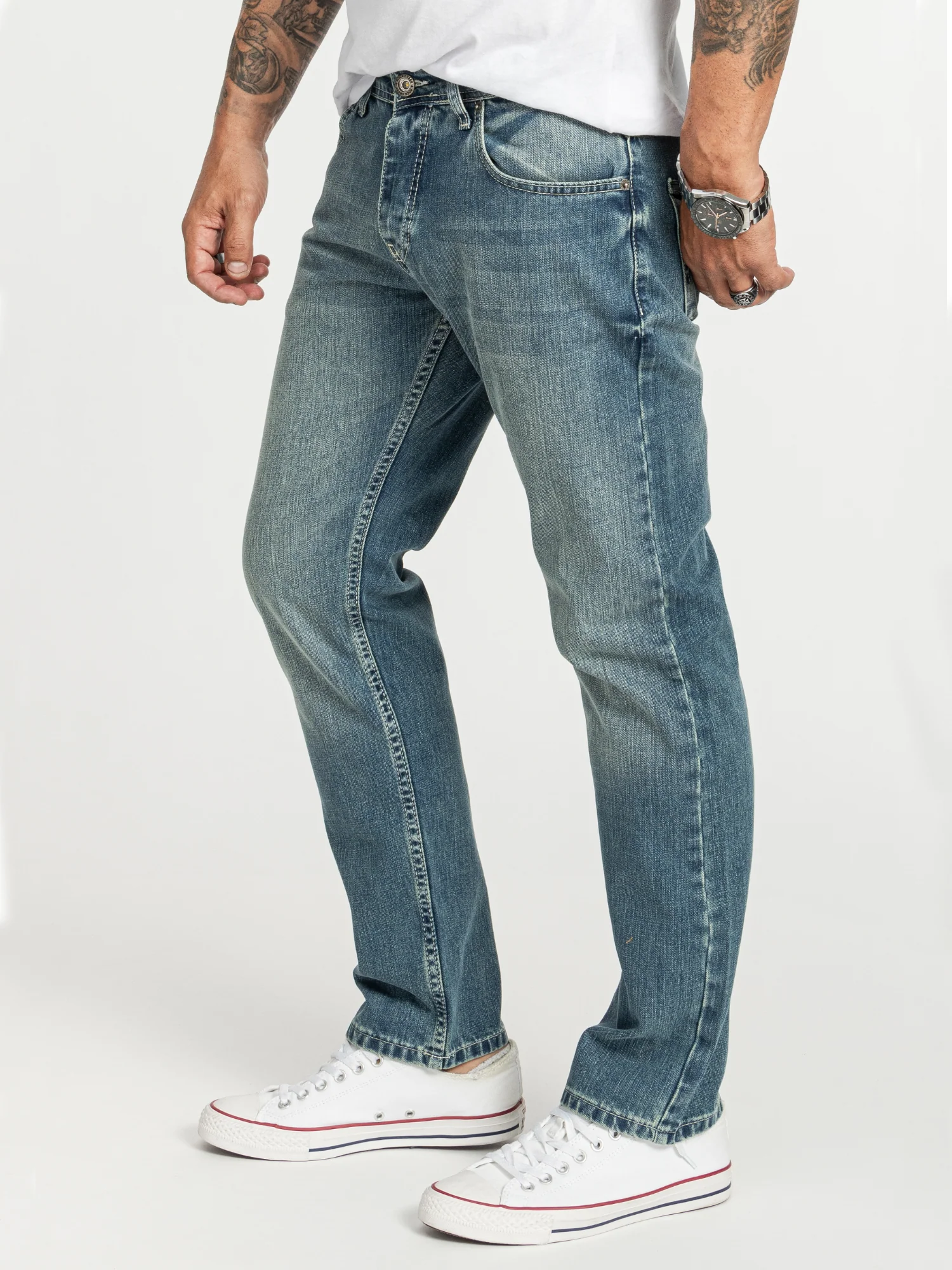 Rock Creek Herren Jeans Regular Fit Hellblau RC-2403 - Image 2