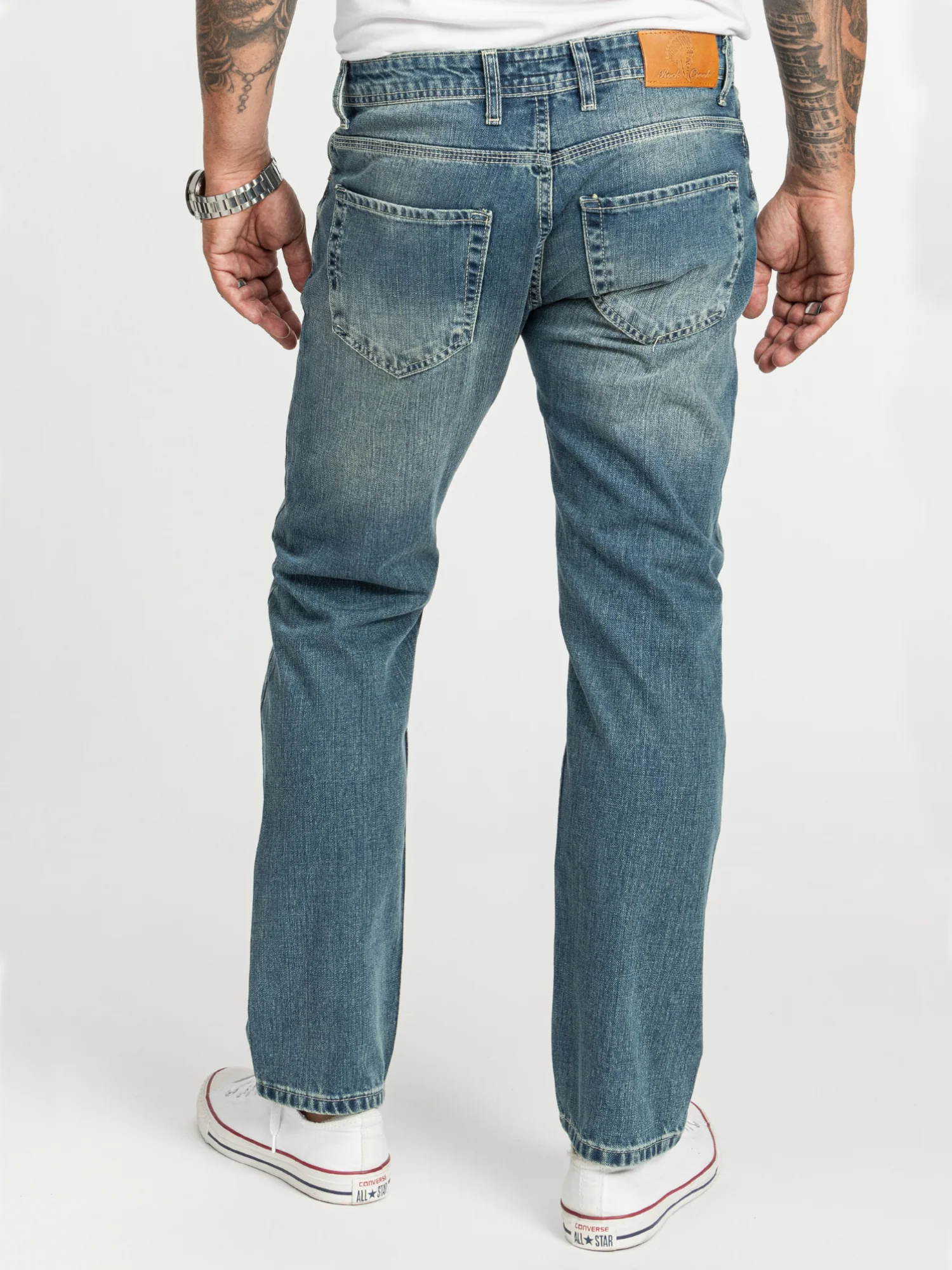 Rock Creek Herren Jeans Regular Fit Hellblau RC-2403 - Image 3