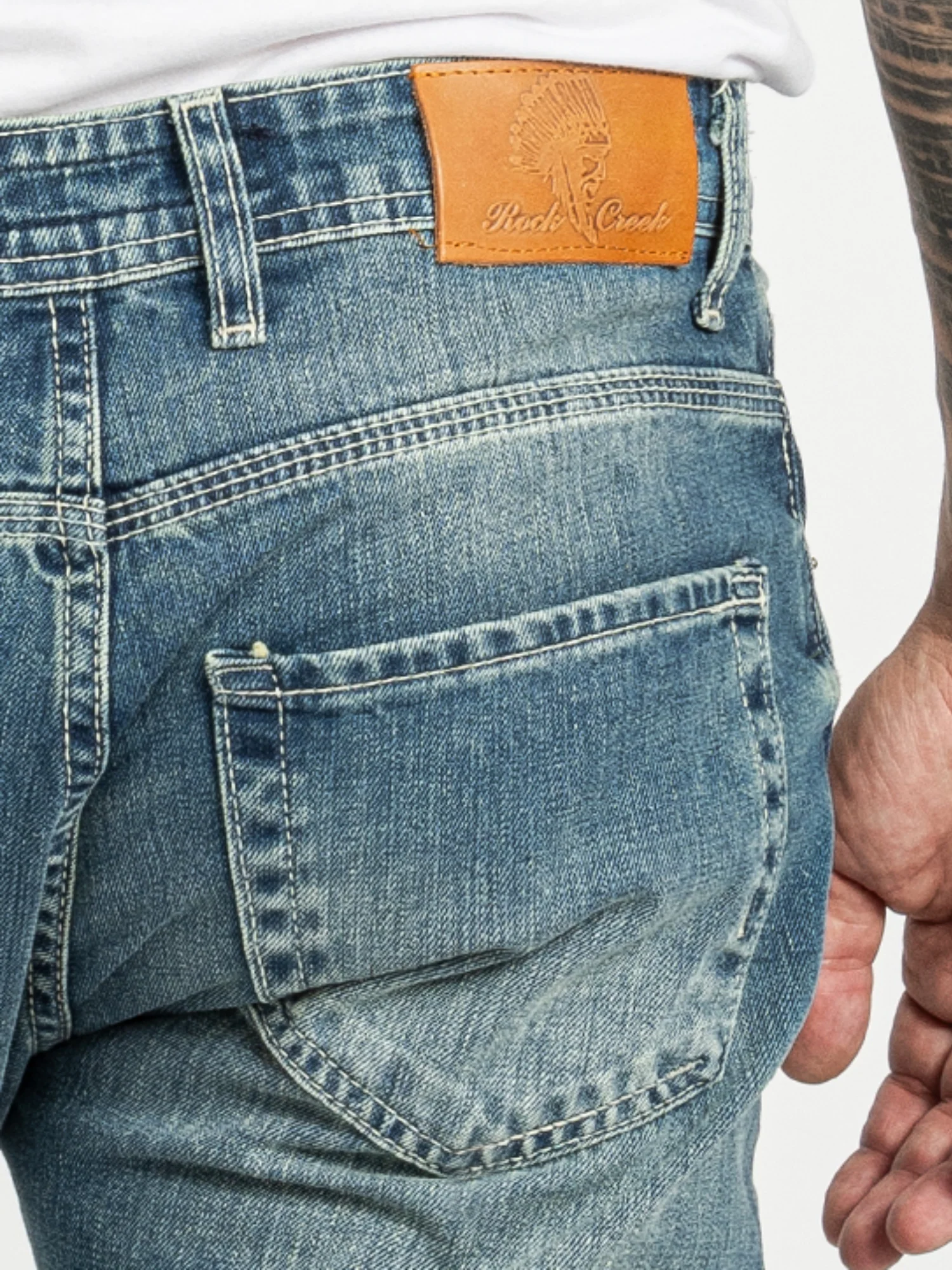 Rock Creek Herren Jeans Regular Fit Hellblau RC-2403 - Image 6