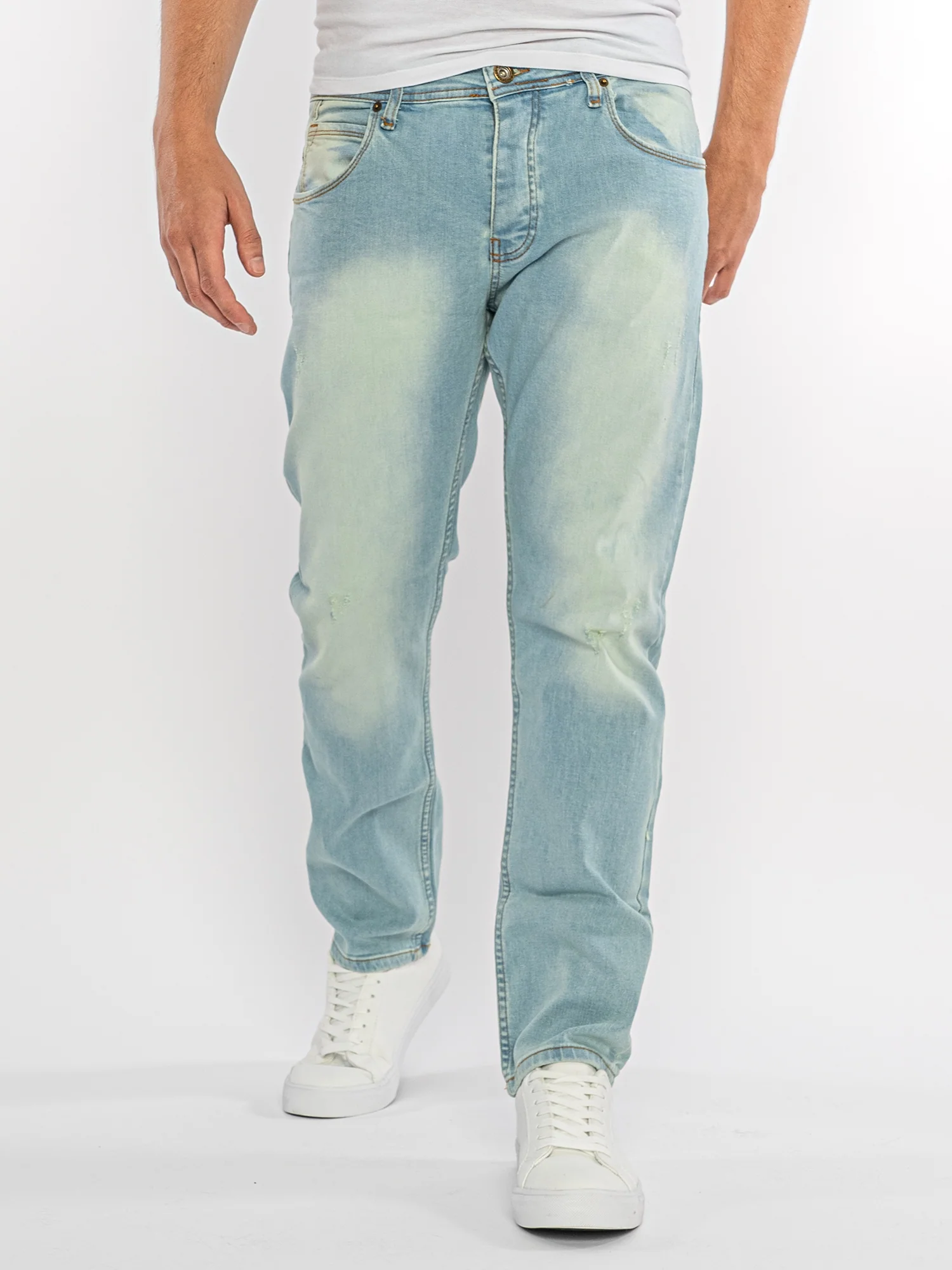 Rock Creek Herren Jeans Regular Fit Hellblau RC-2437
