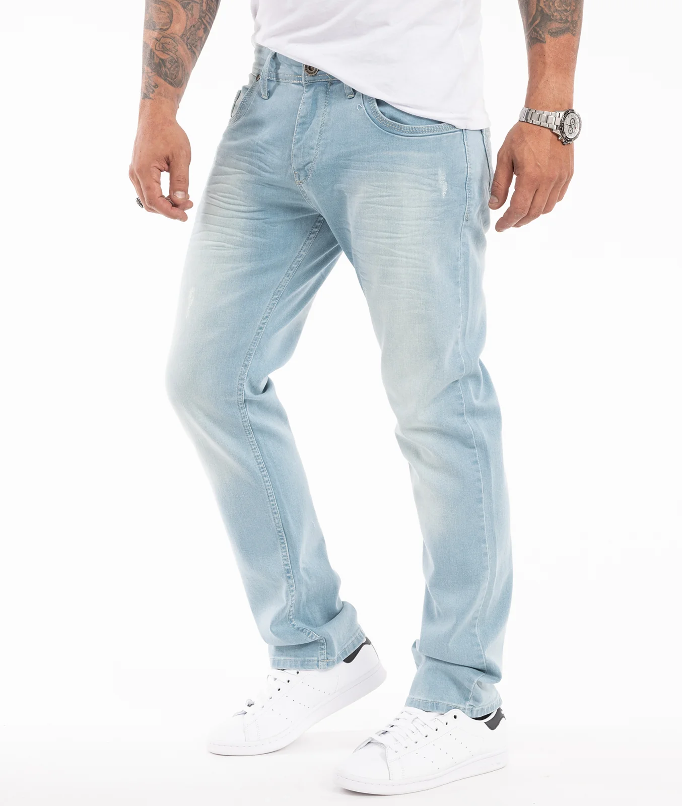 Rock Creek Herren Jeans Regular Fit Hellblau RC-331 - Image 2
