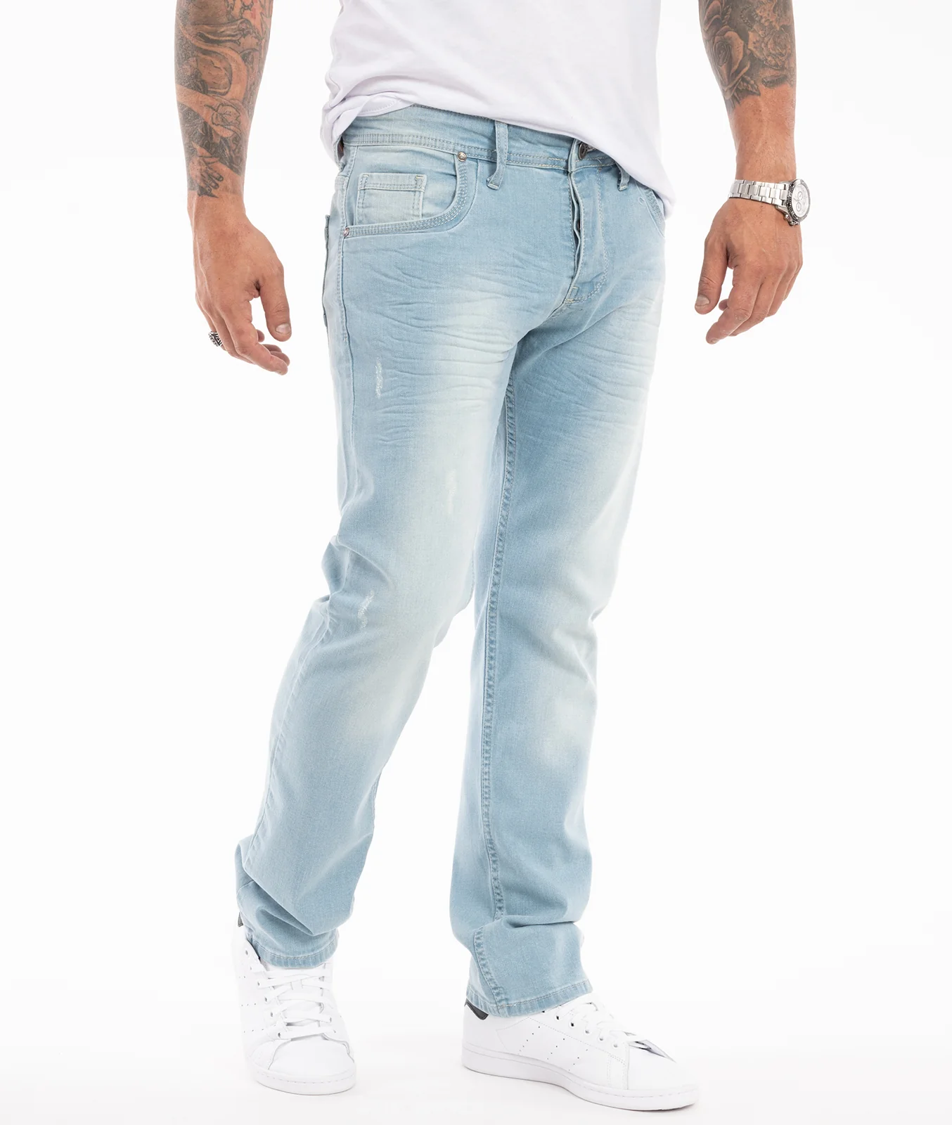 Rock Creek Herren Jeans Regular Fit Hellblau RC-331 - Image 3