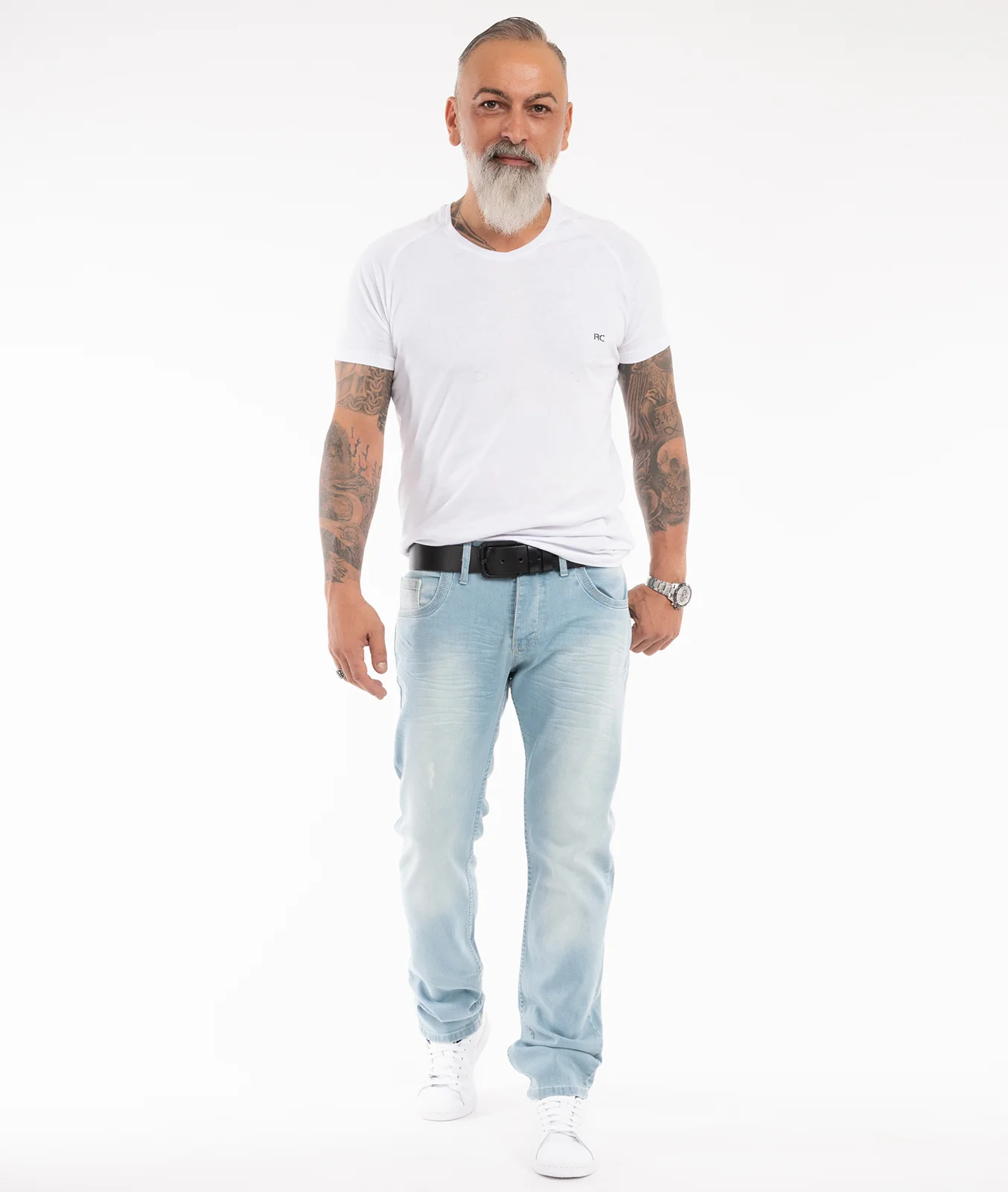Rock Creek Herren Jeans Regular Fit Hellblau RC-331 - Image 5