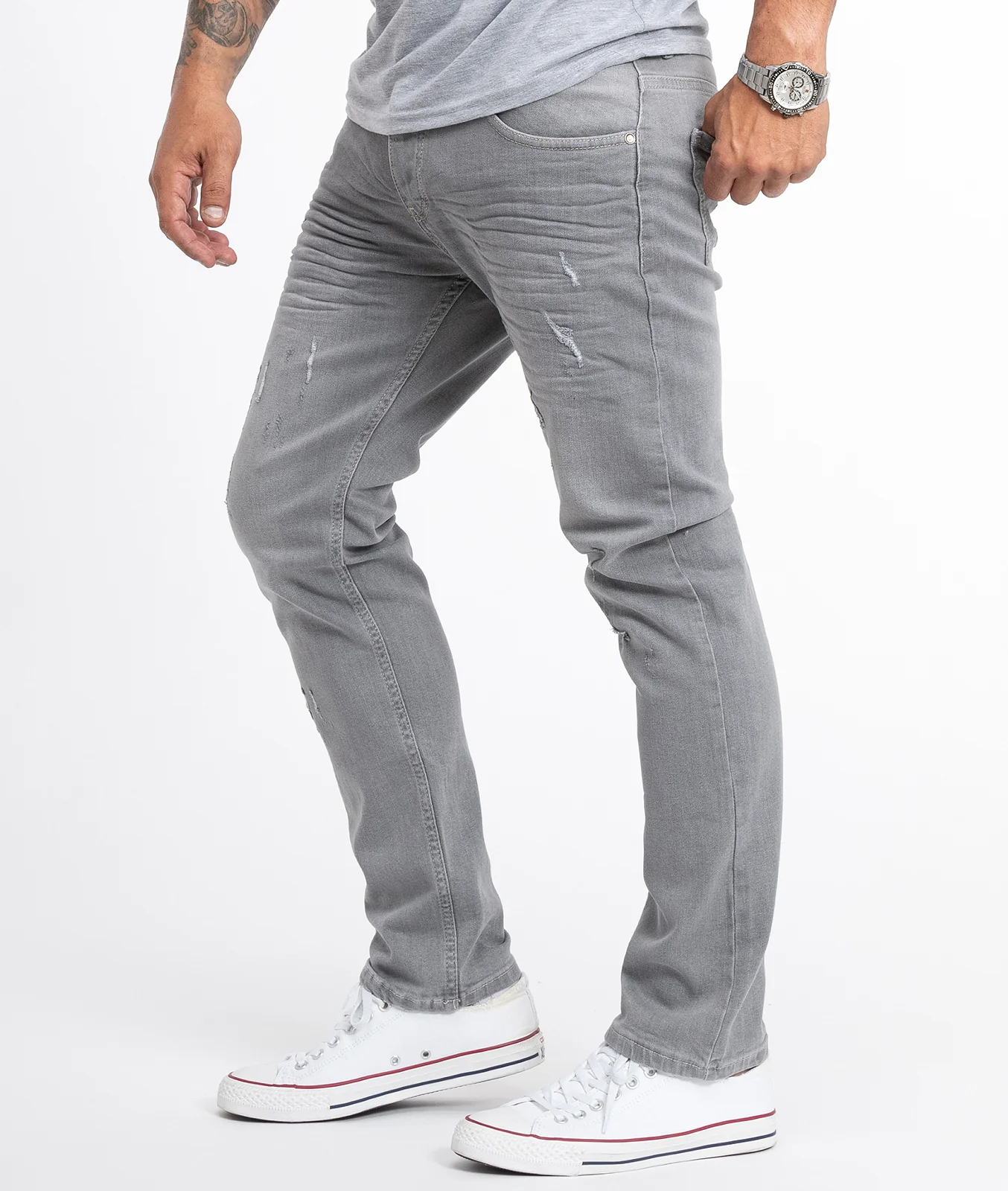 Rock Creek Herren Jeans Regular Fit Hellgrau RC-2105 - Image 2