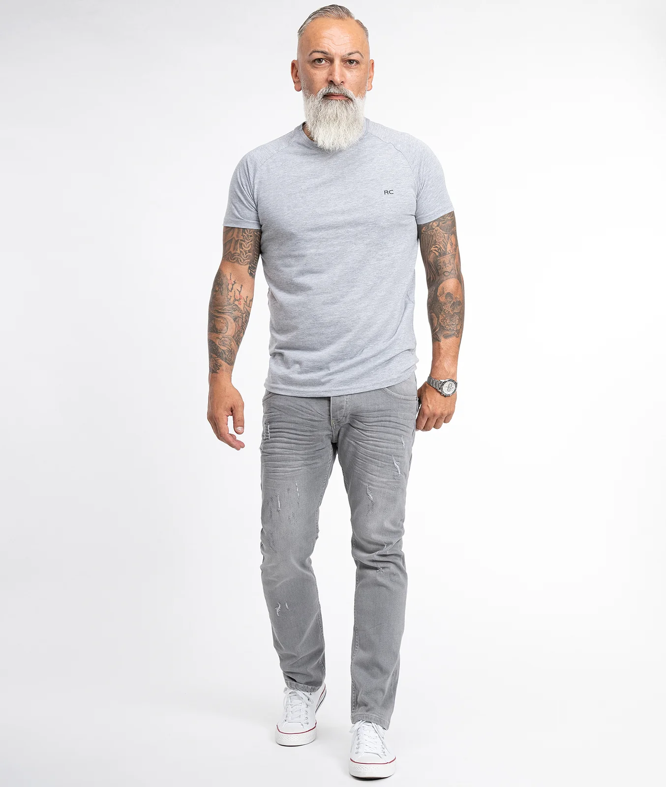 Rock Creek Herren Jeans Regular Fit Hellgrau RC-2105 - Image 4