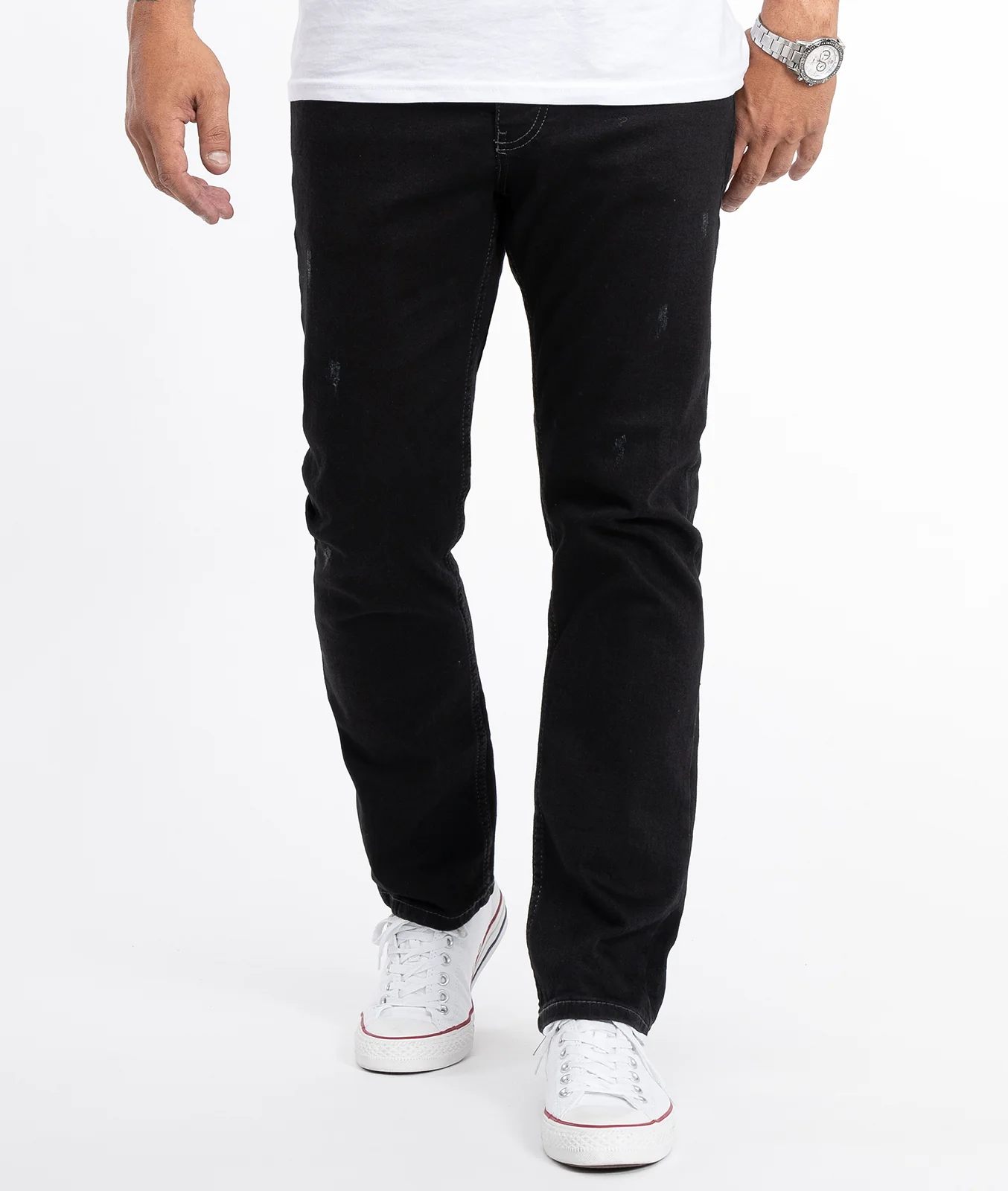Rock Creek Herren Jeans Regular Fit Schwarz RC-2099