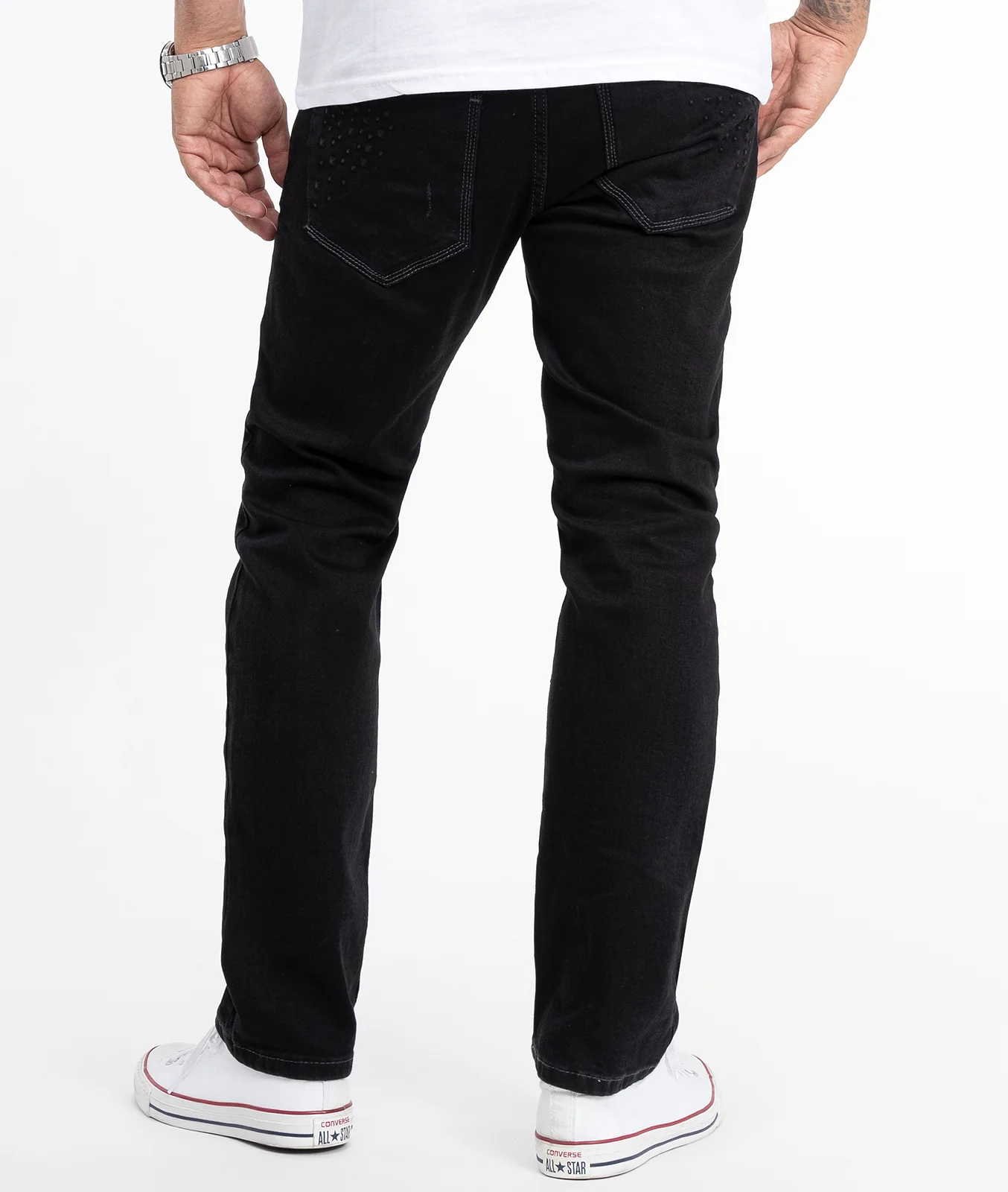 Rock Creek Herren Jeans Regular Fit Schwarz RC-2099 - Image 3