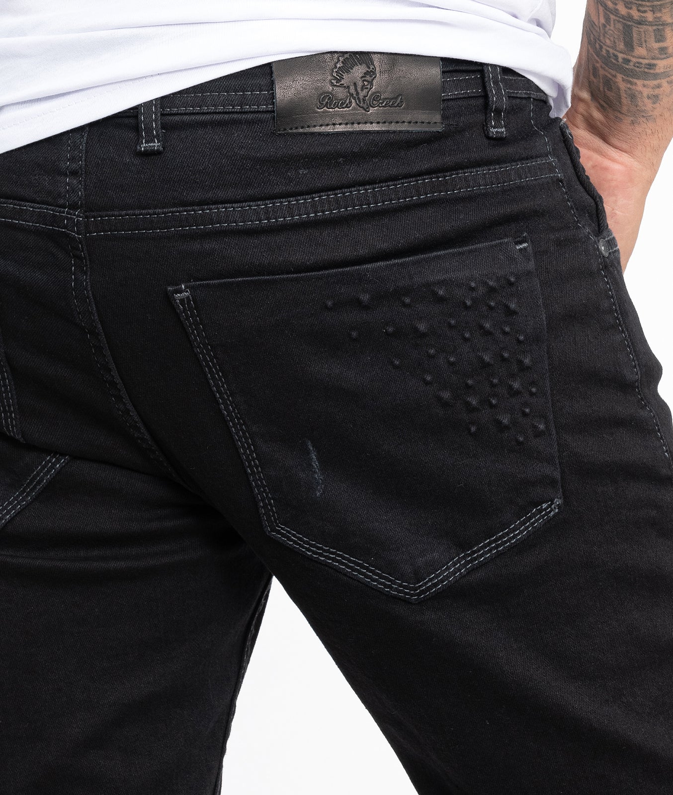 Rock Creek Herren Jeans Regular Fit Schwarz RC-2099 - Image 5