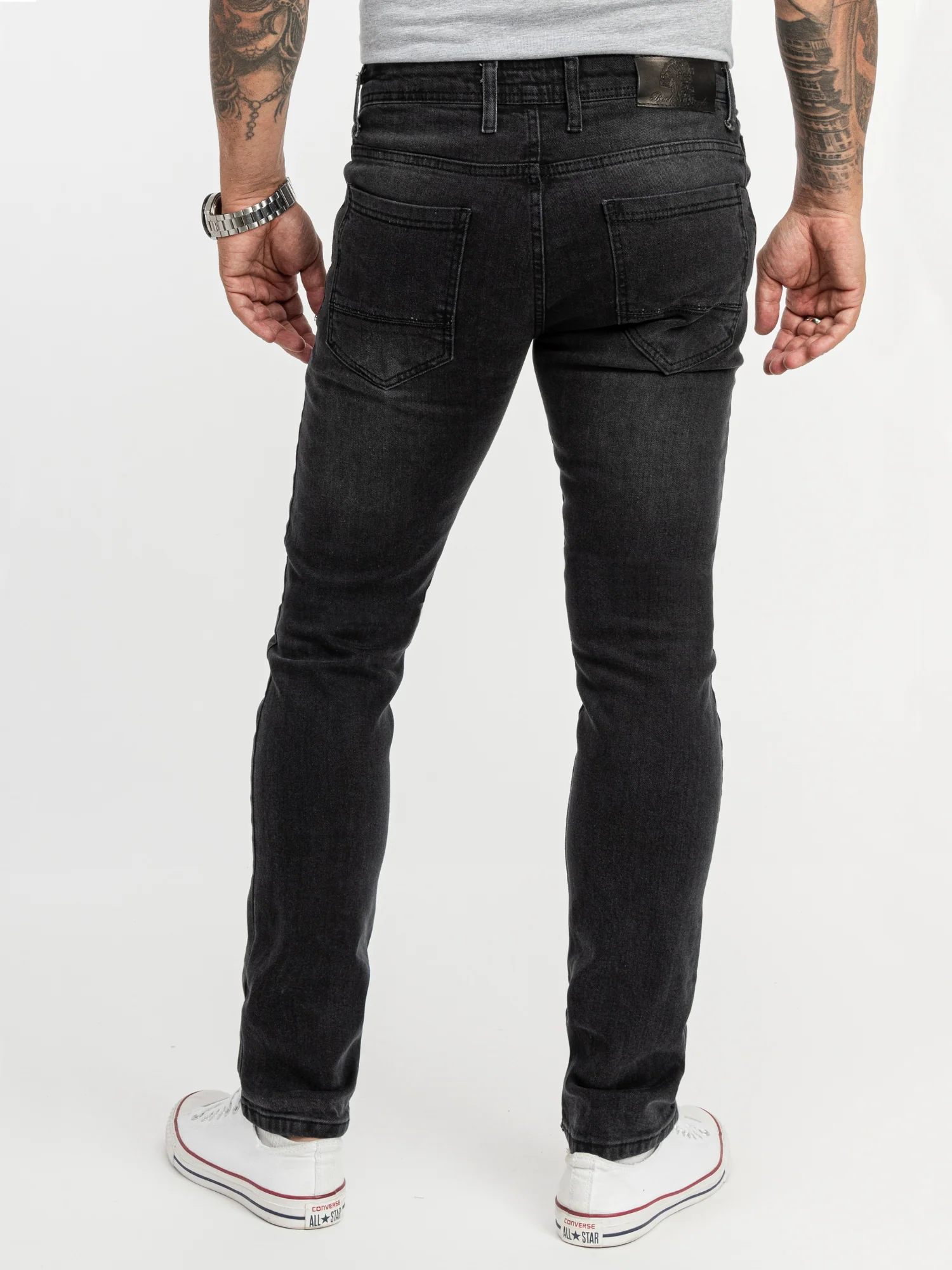 Rock Creek Herren Jeans Regular Fit Schwarz RC-2157 - Image 3
