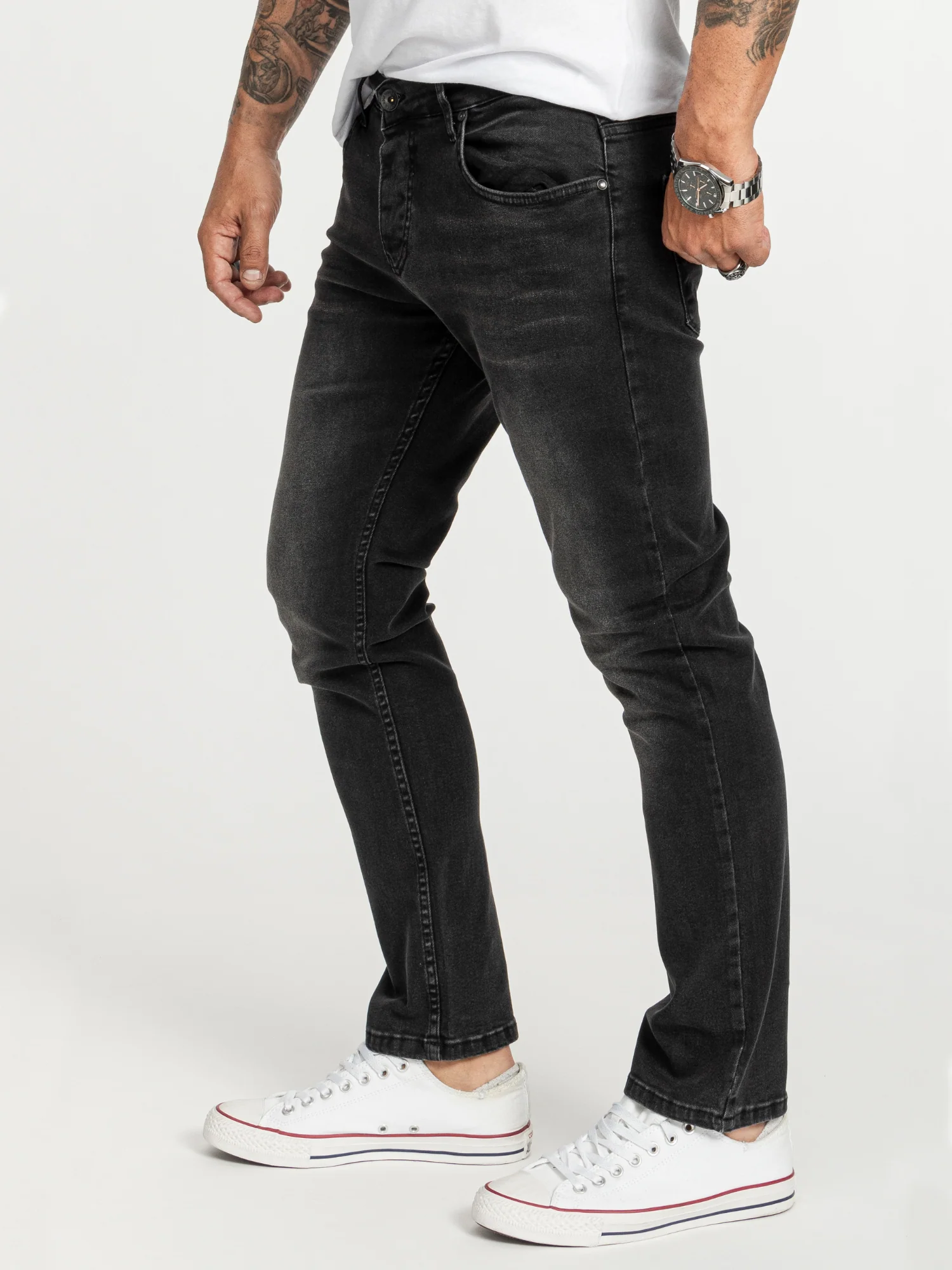 Rock Creek Herren Jeans Regular Fit Schwarz RC-2409 - Image 2