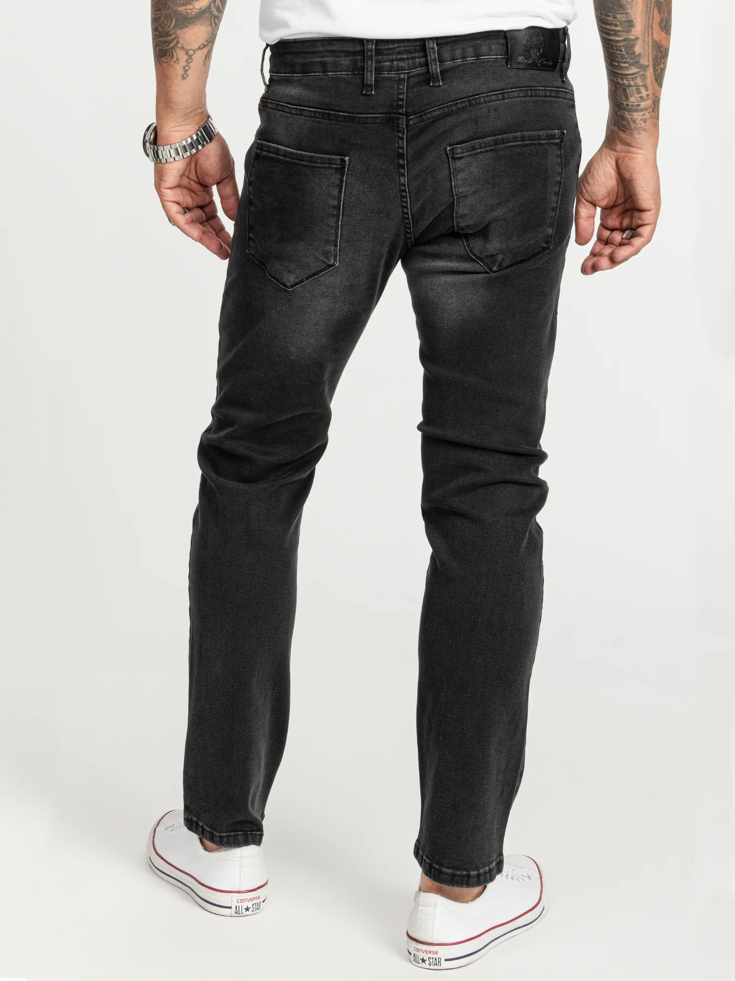 Rock Creek Herren Jeans Regular Fit Schwarz RC-2409 - Image 3