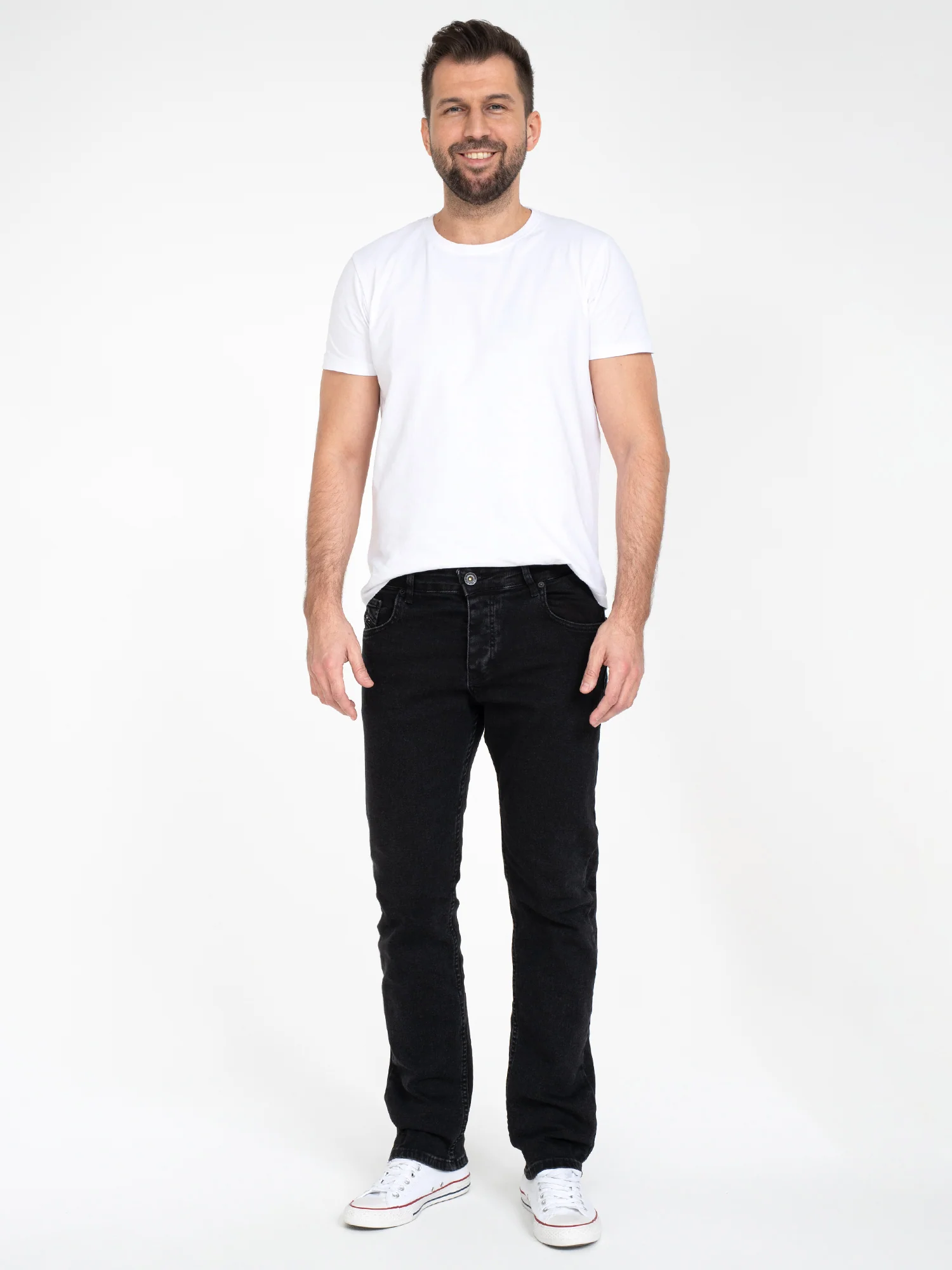 Rock Creek Herren Jeans Regular Fit Schwarz RC-2443 - Image 4