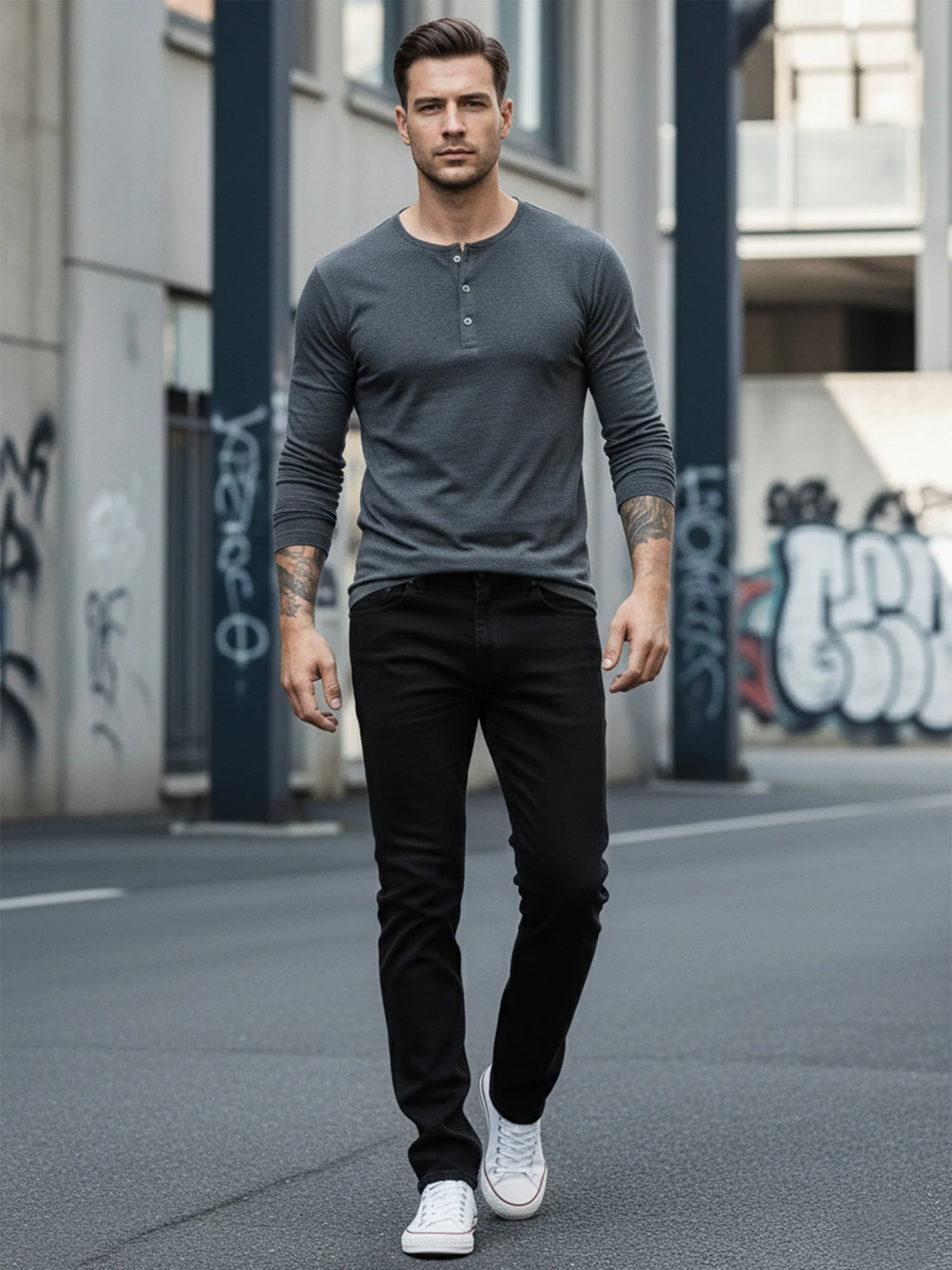 Rock Creek Herren Jeans Regular Fit Schwarz RC-2443 - Image 7