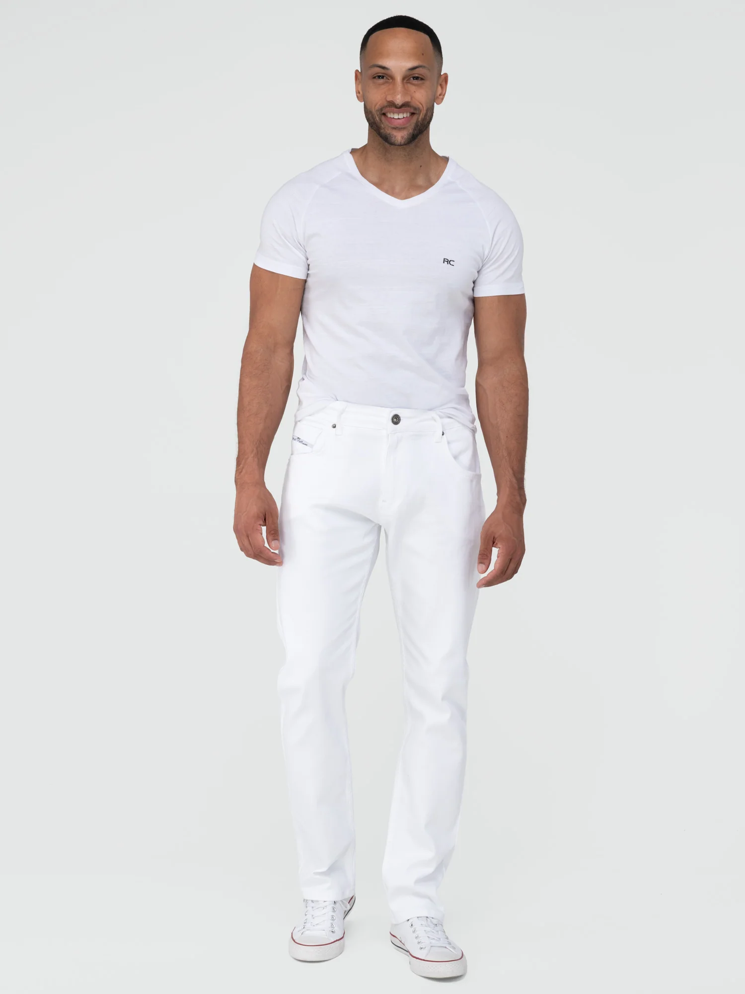 Rock Creek Herren Jeans Regular Fit Weiß RC-2442 - Image 4