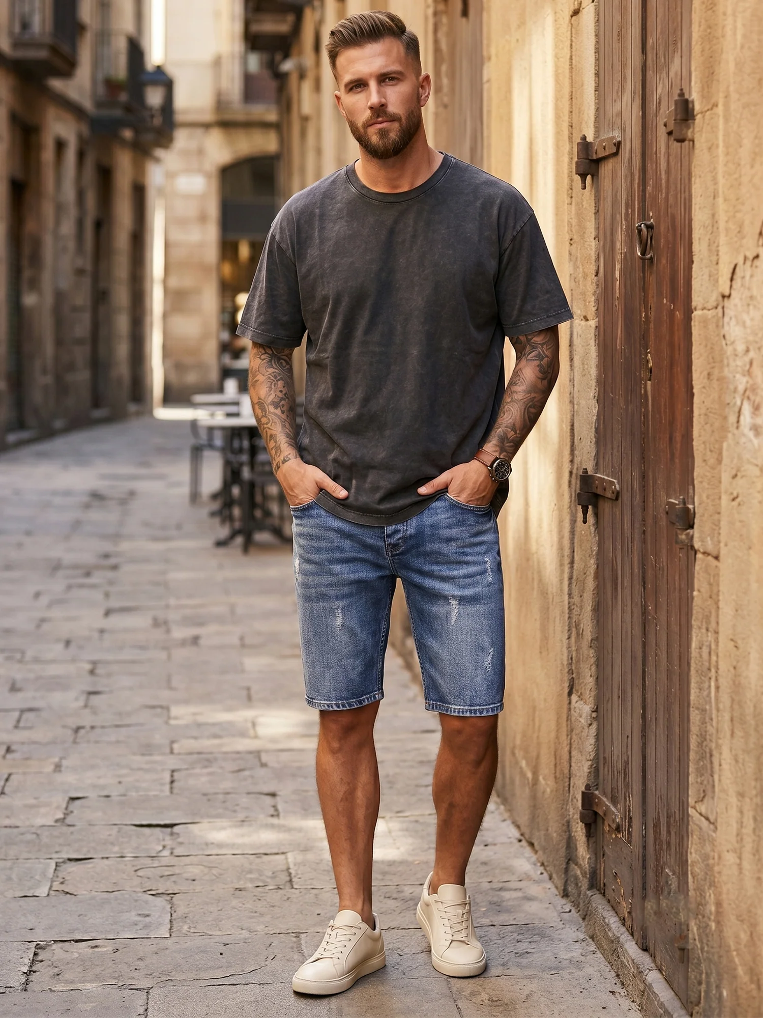 Rock Creek Herren Jeans Shorts Blau RC-2449 - Image 5