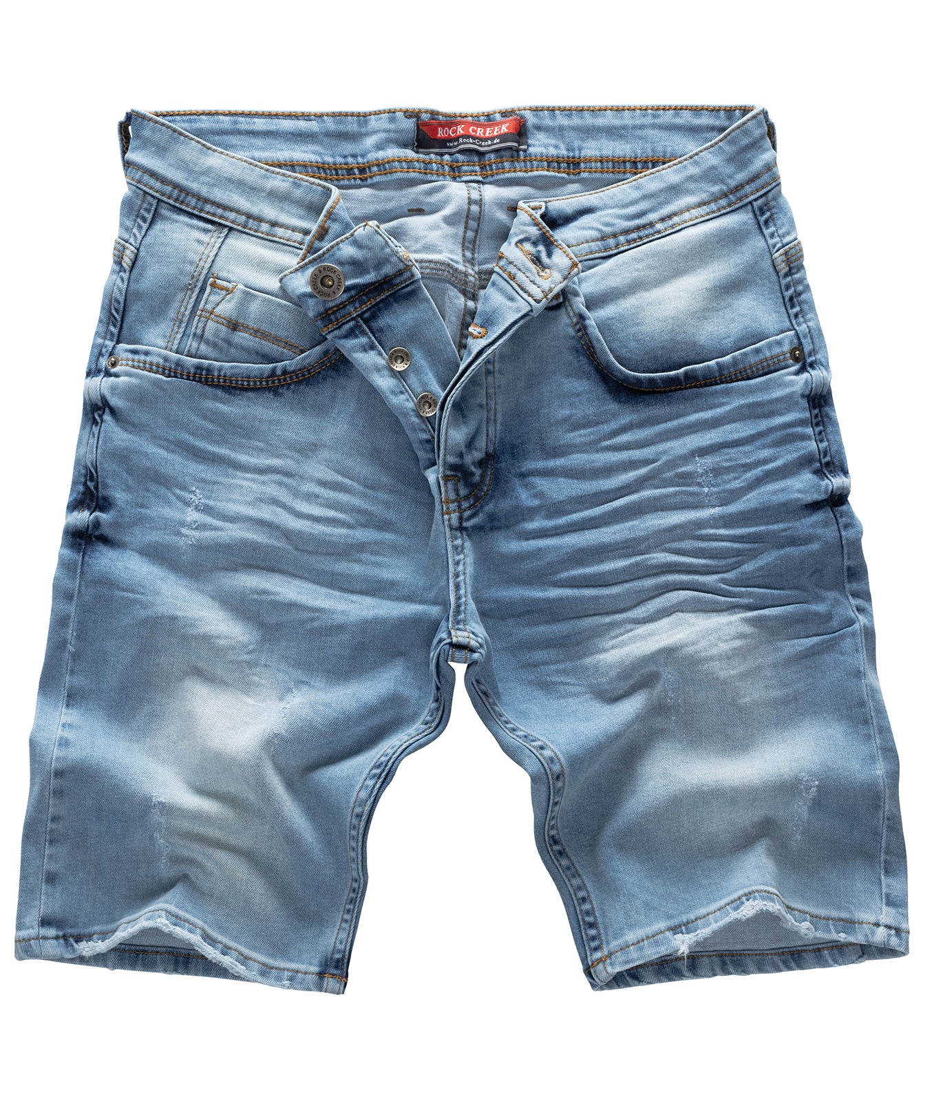 Rock Creek Herren Jeans Shorts Denim Hellblau RC-2121