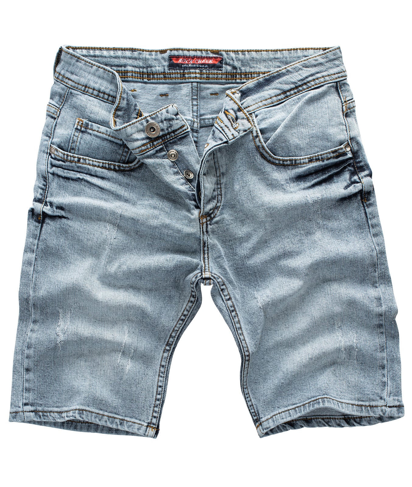 Rock Creek Herren Jeans Shorts Hellblau RC-2136