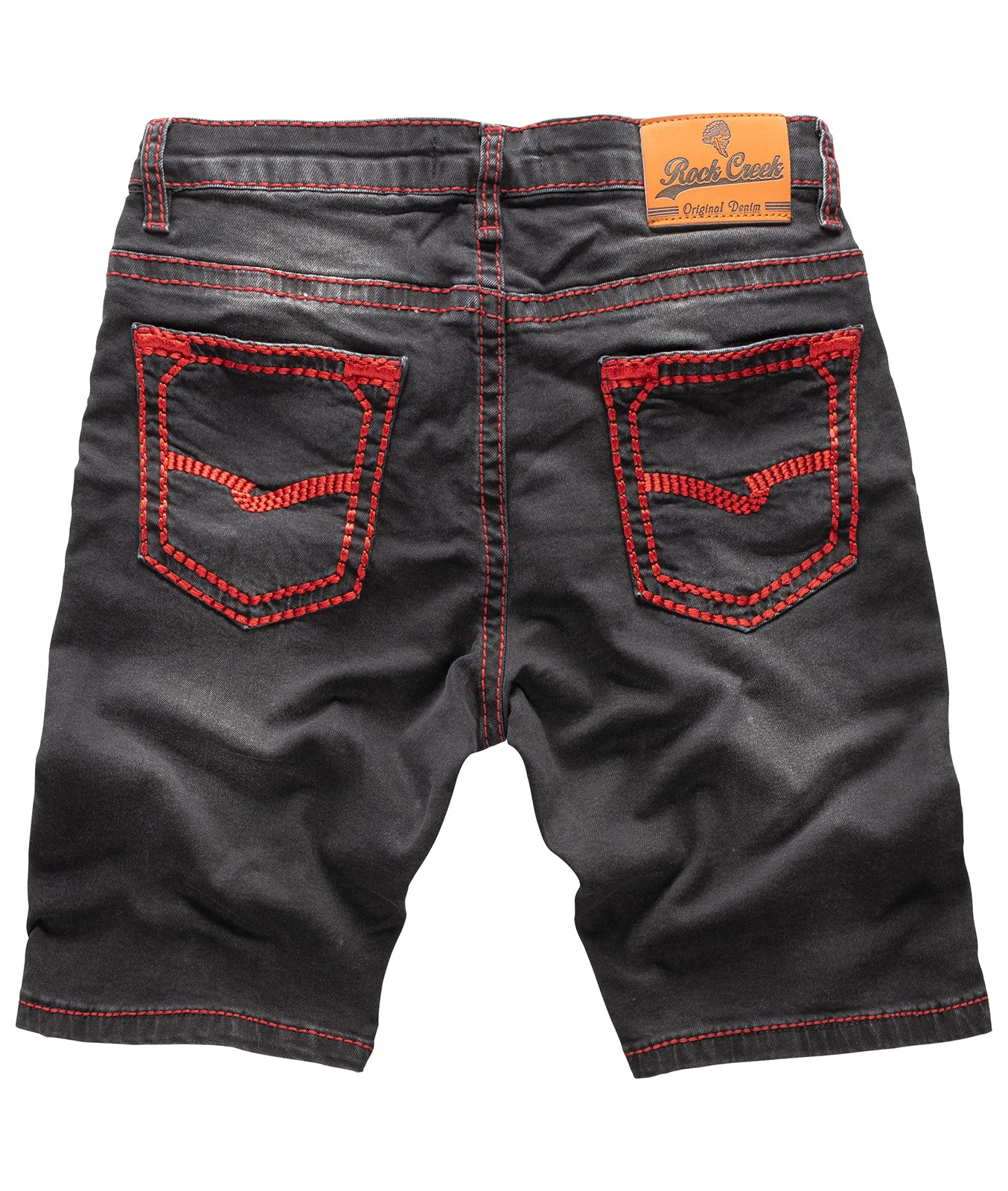 Rock Creek Herren Jeans Shorts Schwarz Dicke Nähte RC-2129 - Image 2