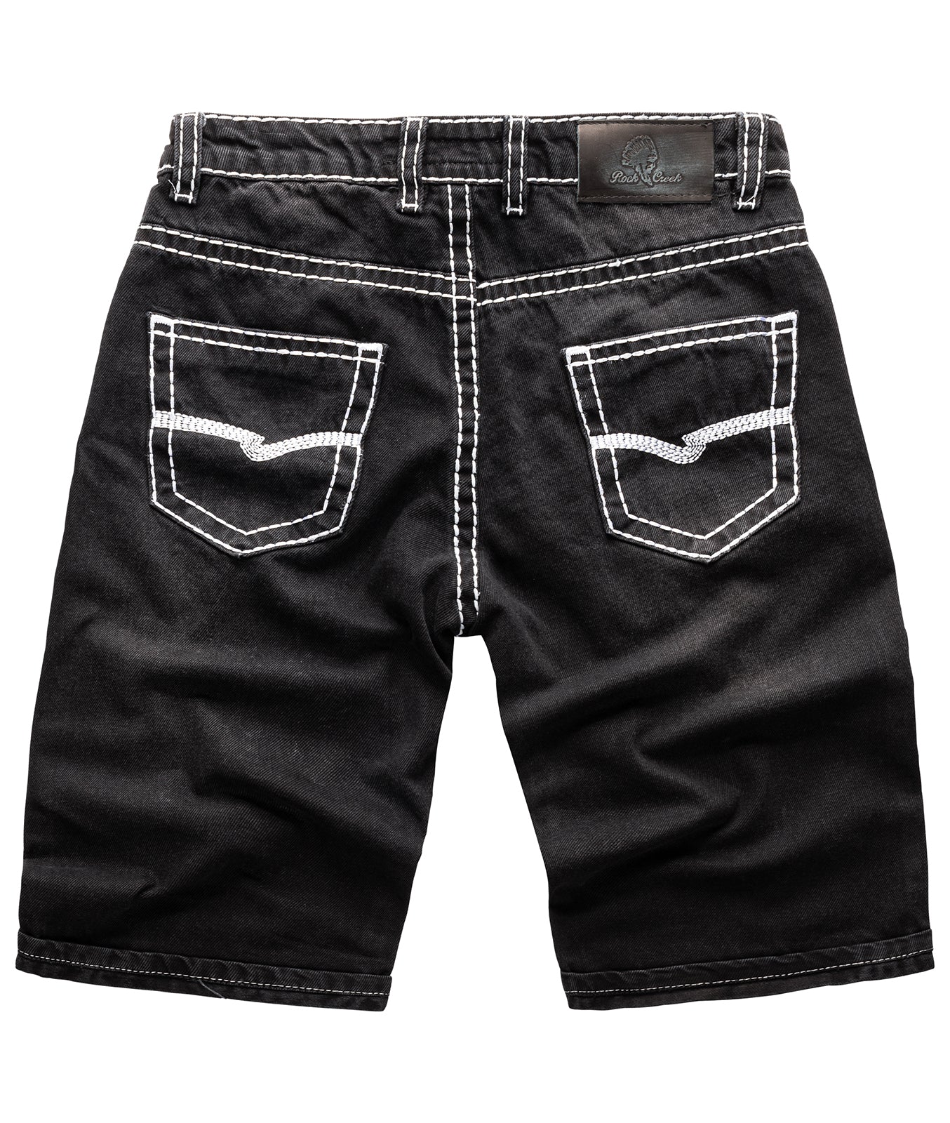 Rock Creek Herren Jeans Shorts Schwarz RC-2076 - Image 2