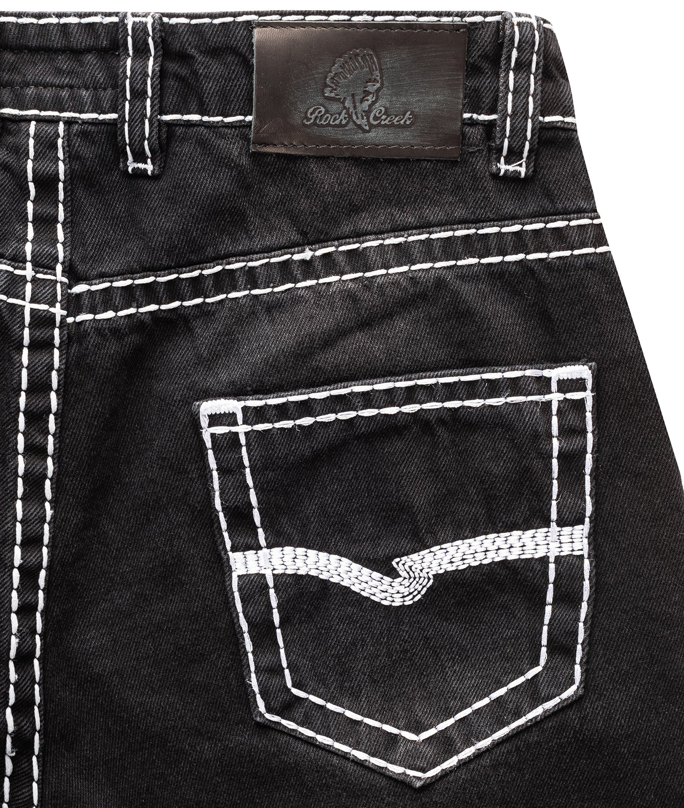 Rock Creek Herren Jeans Shorts Schwarz RC-2076 - Image 4