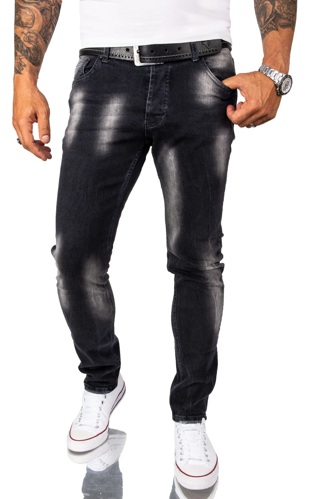 Rock Creek Herren Jeans Slim Fit Anthrazit RC-2261