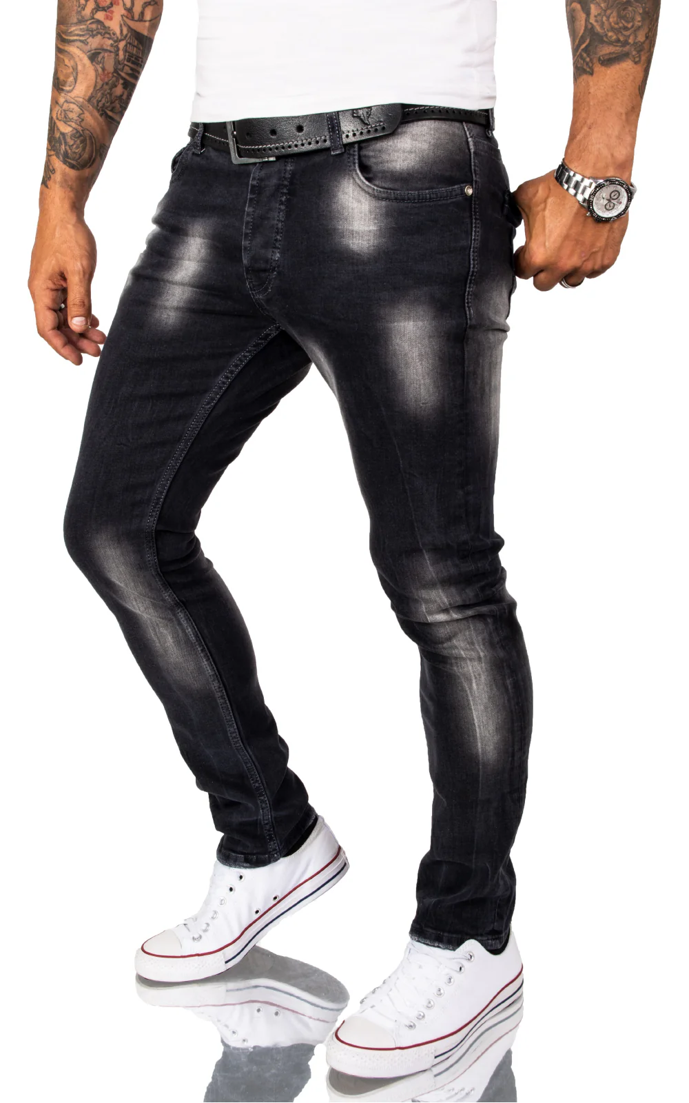 Rock Creek Herren Jeans Slim Fit Anthrazit RC-2261 - Image 2