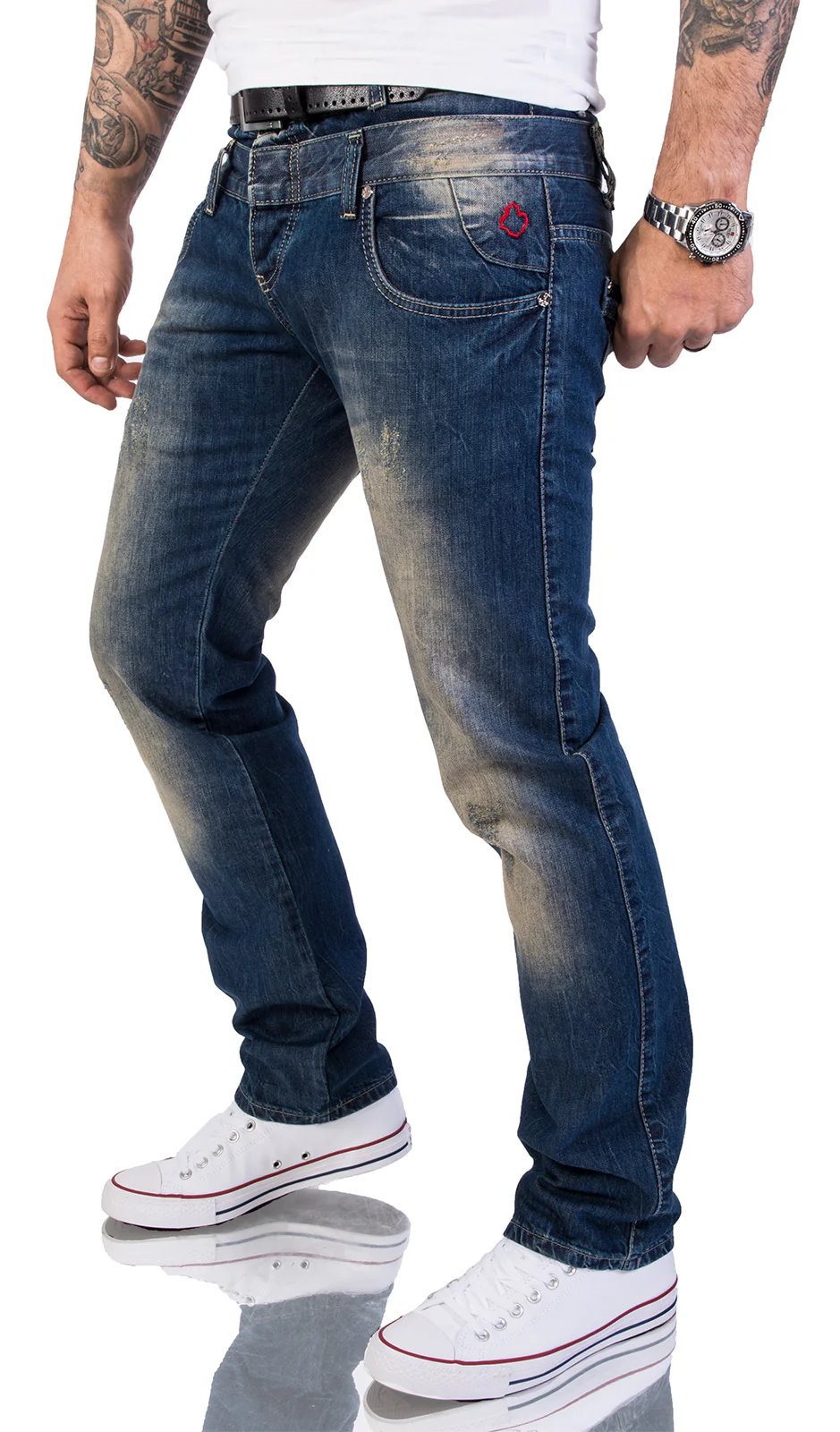 Rock Creek Herren Jeans Slim Fit Blau H-201 - Image 2
