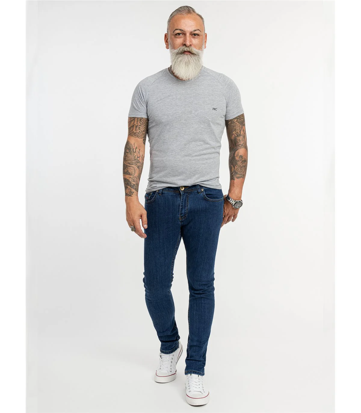 Rock Creek Herren Jeans Slim Fit Blau RC-2139 - Image 4