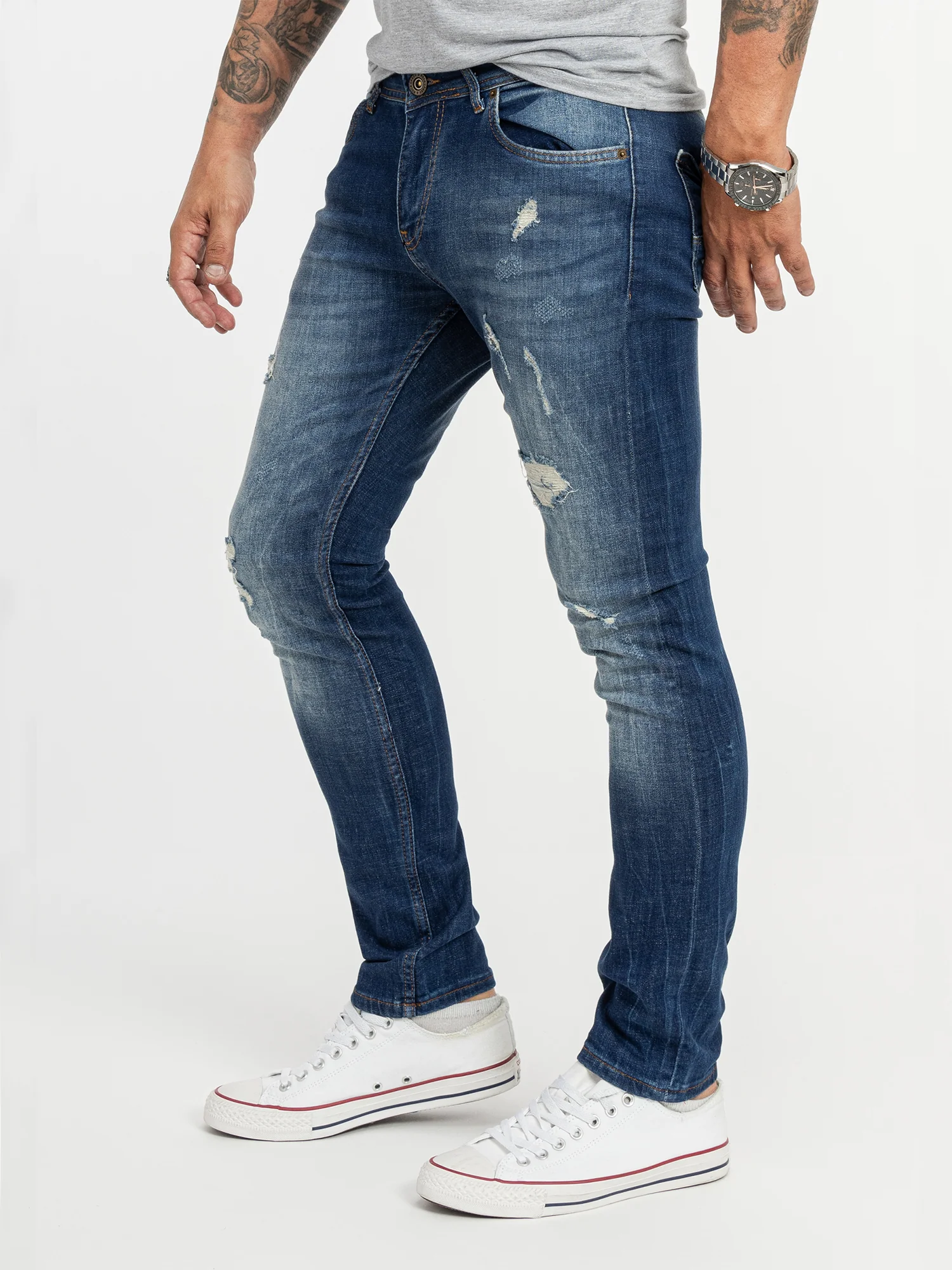 Rock Creek Herren Jeans Slim Fit Blau RC-2142 - Image 2