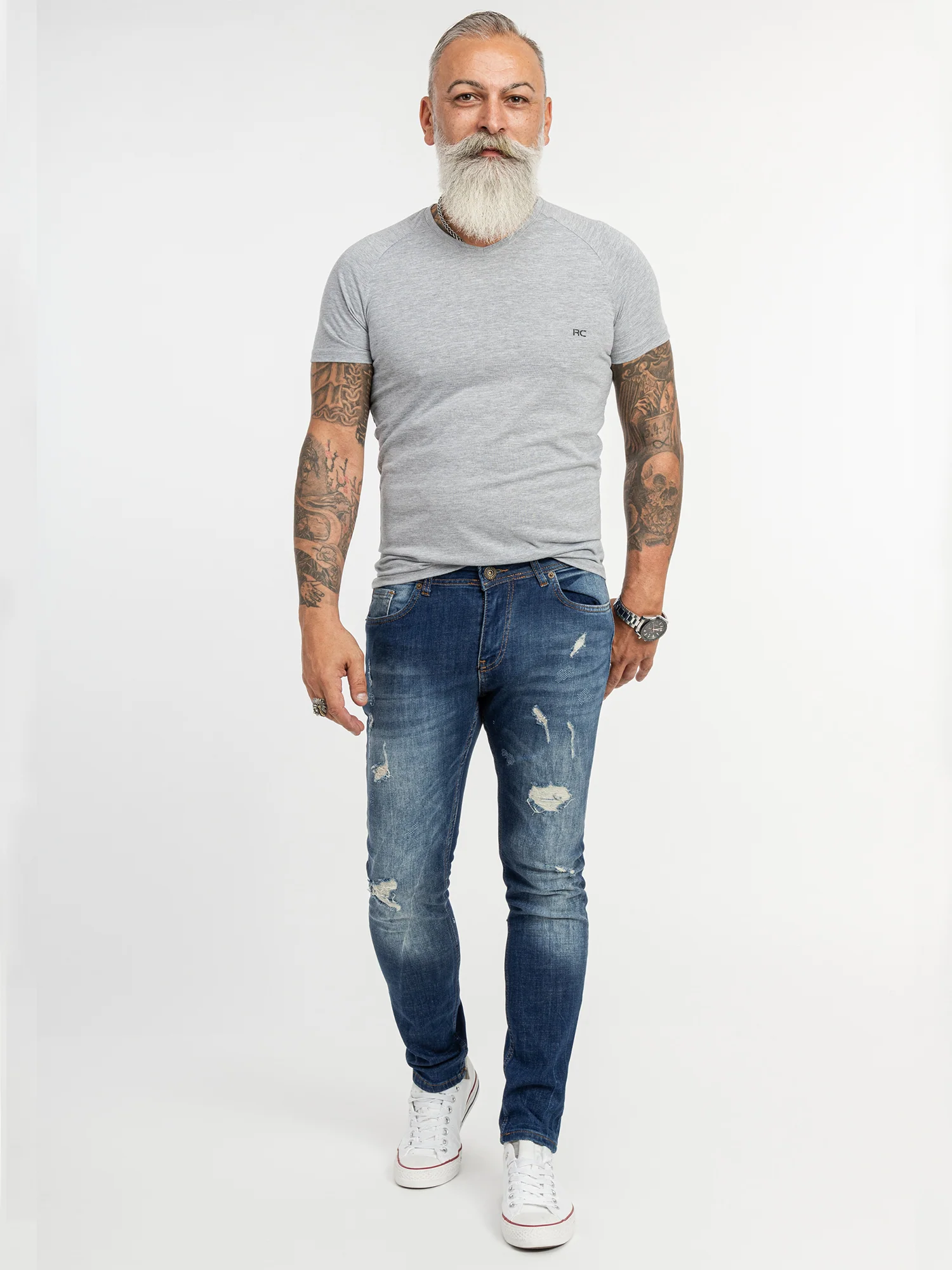 Rock Creek Herren Jeans Slim Fit Blau RC-2142 - Image 4