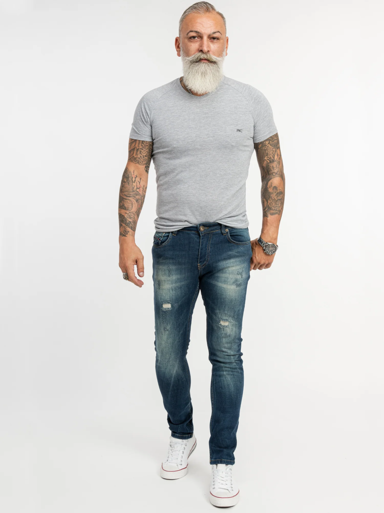 Rock Creek Herren Jeans Slim Fit Blau RC-2145 - Image 5