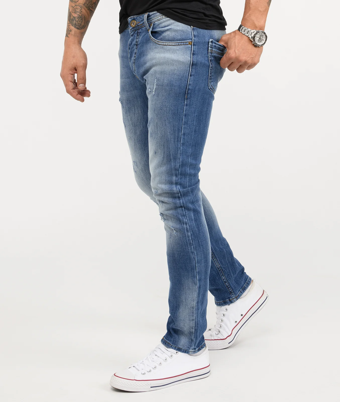 Rock Creek Herren Jeans Slim Fit Blau RC-2162 - Image 2