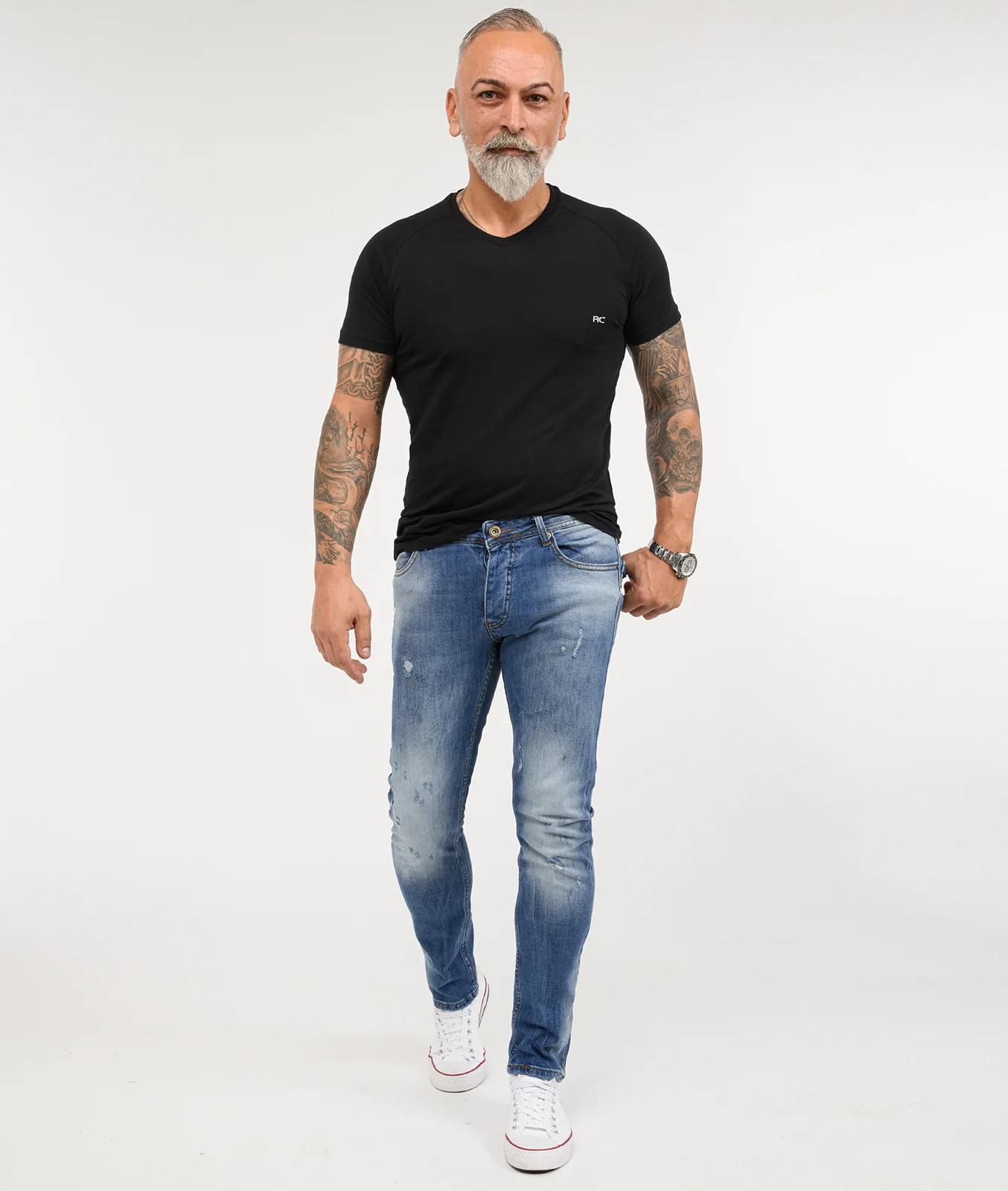Rock Creek Herren Jeans Slim Fit Blau RC-2162 - Image 4