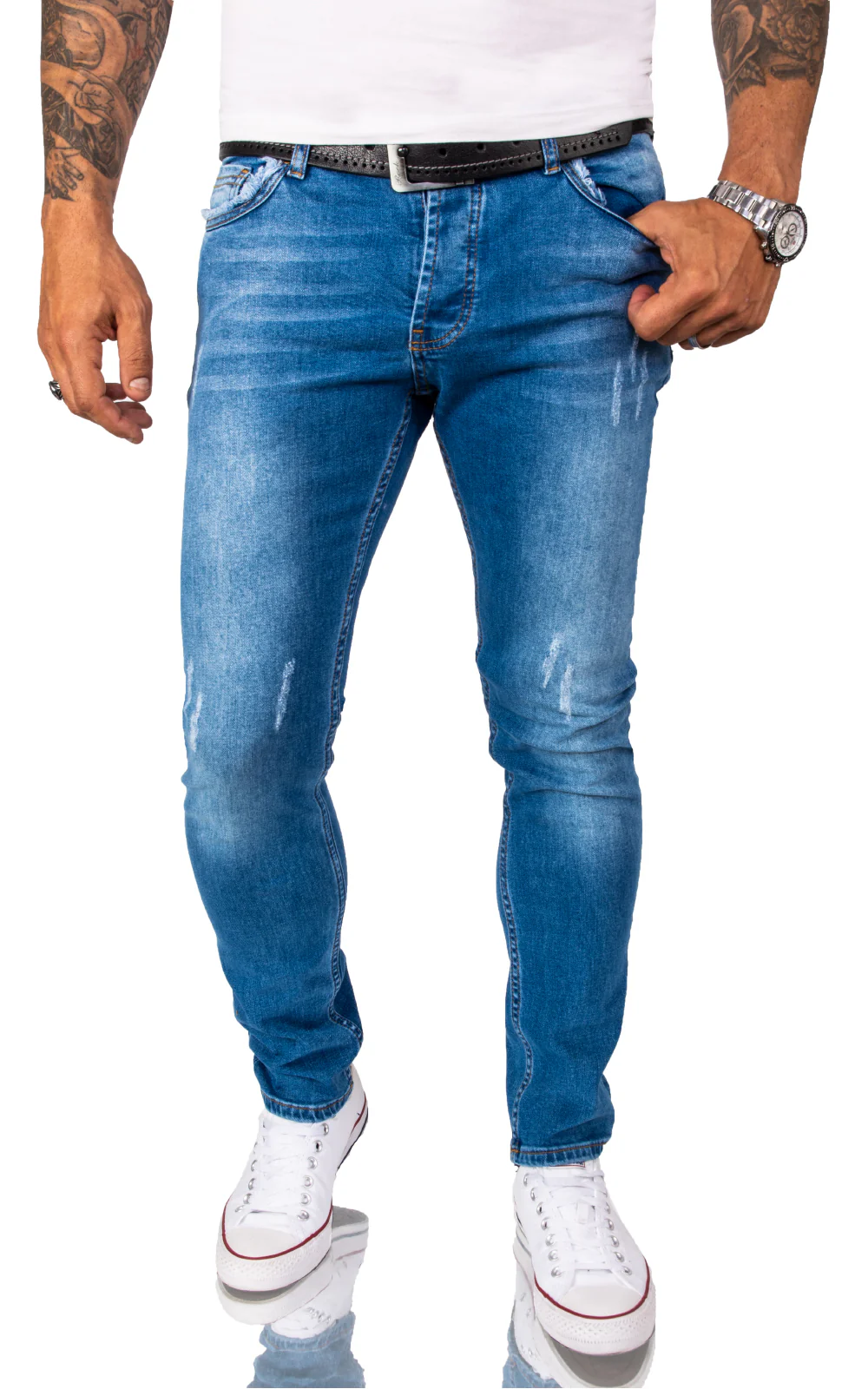 Rock Creek Herren Jeans Slim Fit Blau RC-2163