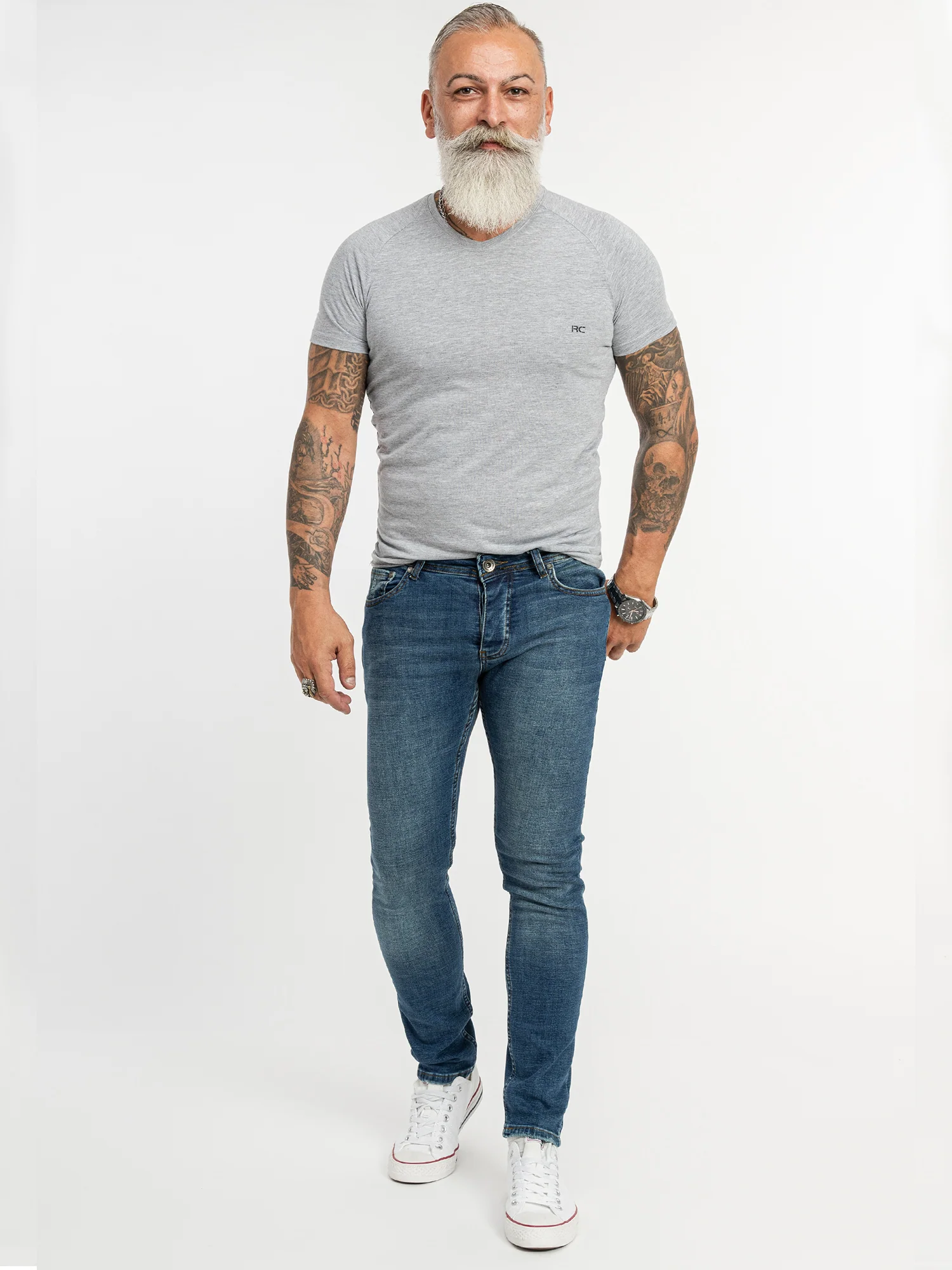 Rock Creek Herren Jeans Slim Fit Blau RC-2164 - Image 4