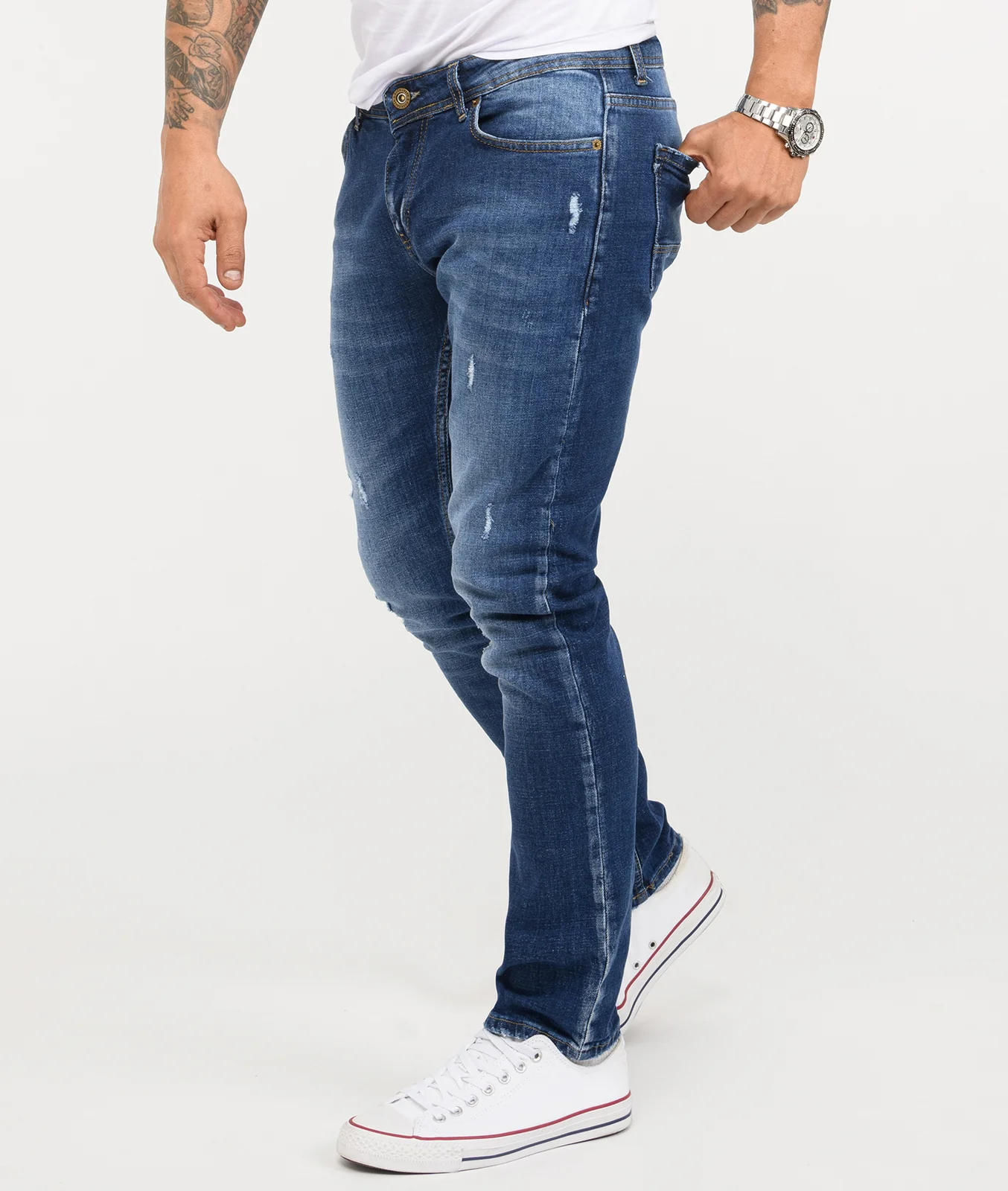 Rock Creek Herren Jeans Slim Fit Blau RC-2342 - Image 2