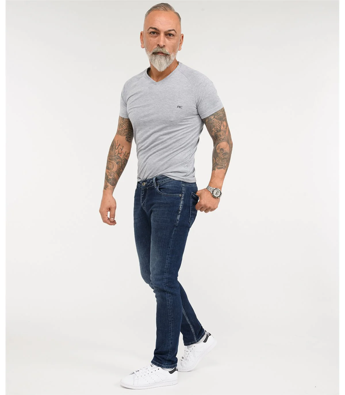 Rock Creek Herren Jeans Slim Fit Blau RC-2345 - Image 5