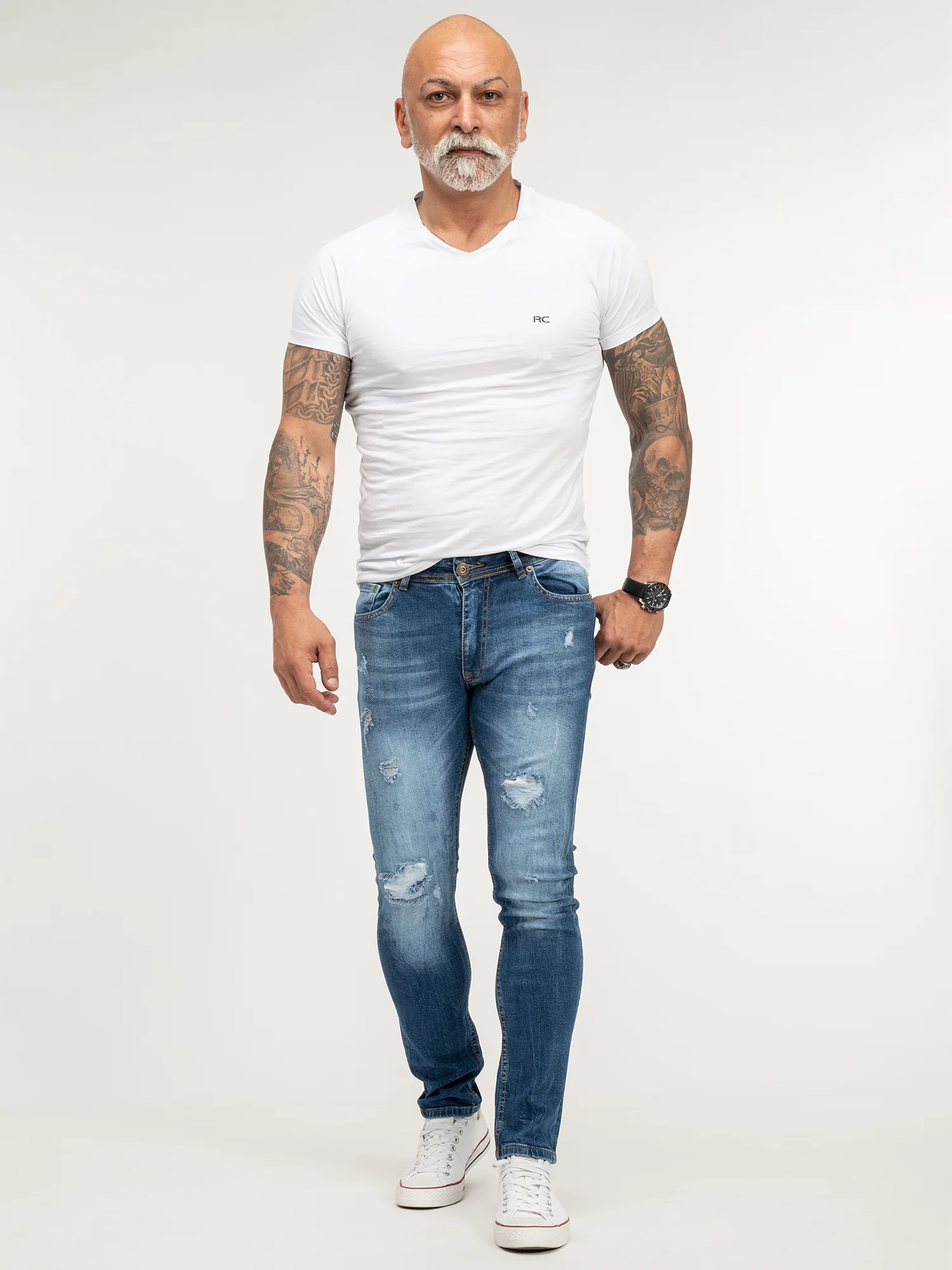 Rock Creek Herren Jeans Slim Fit Blau RC-2436 - Image 4