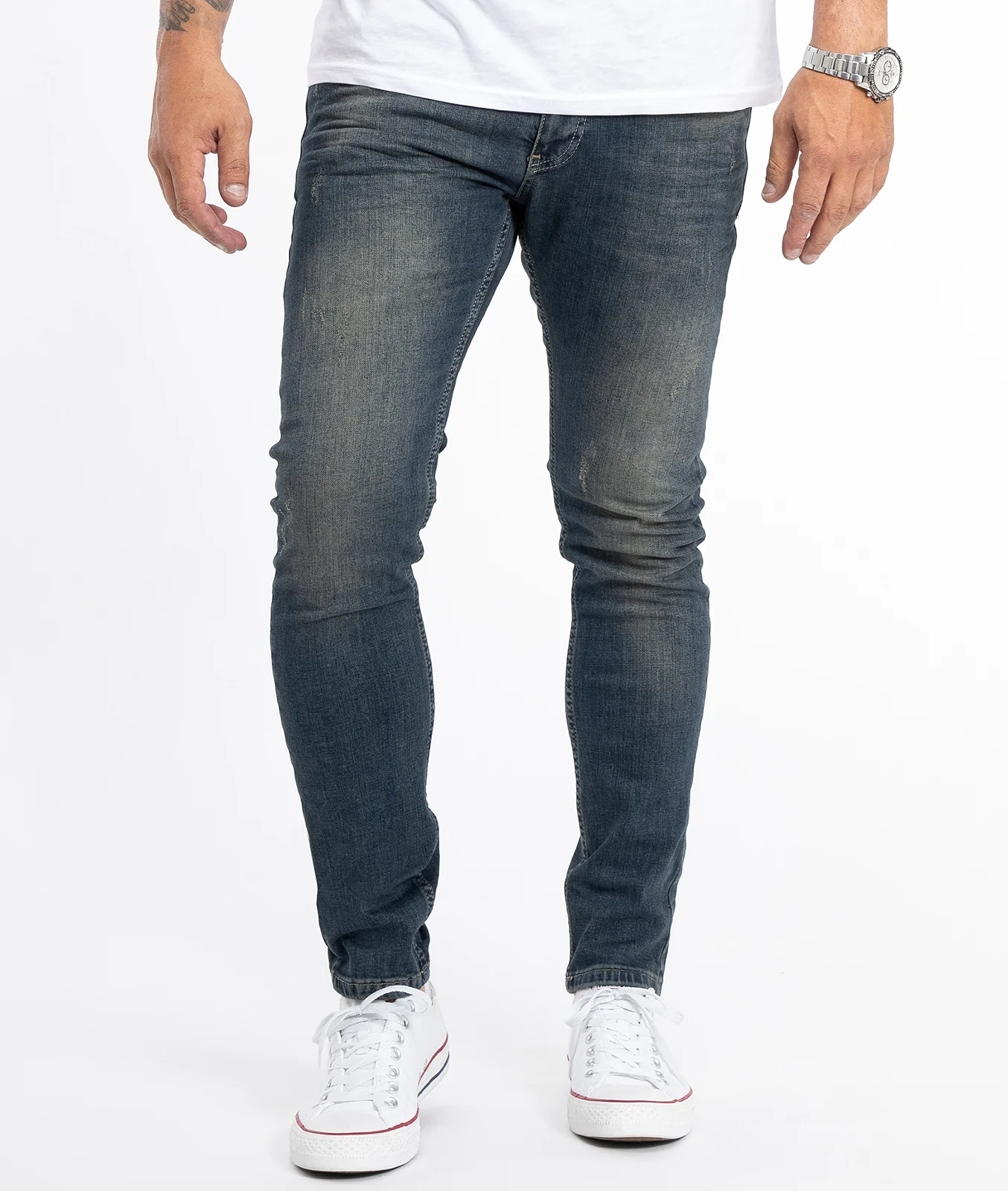 Rock Creek Herren Jeans Slim Fit Dunkelblau RC-2116