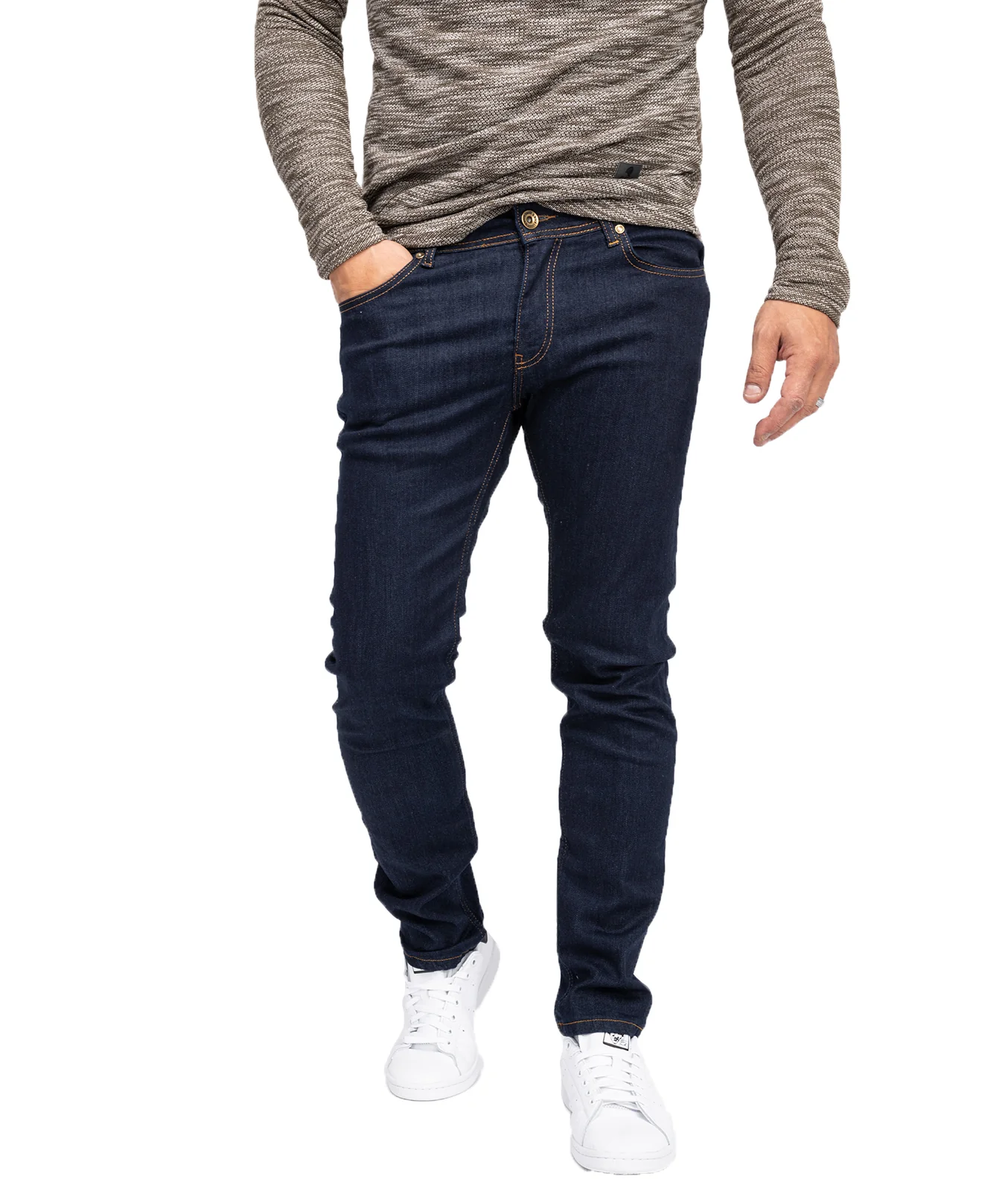 Rock Creek Herren Jeans Slim Fit Dunkelblau RC-2137