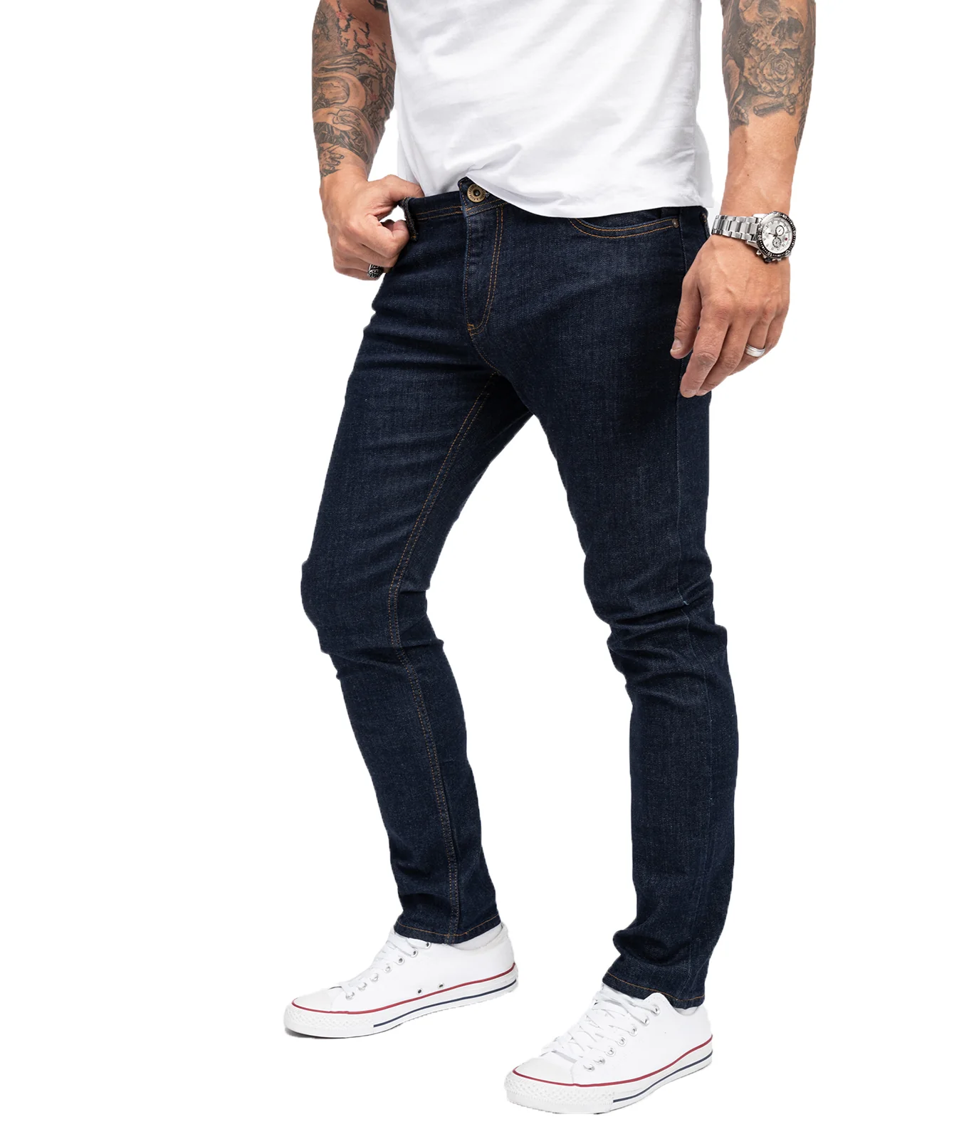 Rock Creek Herren Jeans Slim Fit Dunkelblau RC-2138 - Image 2