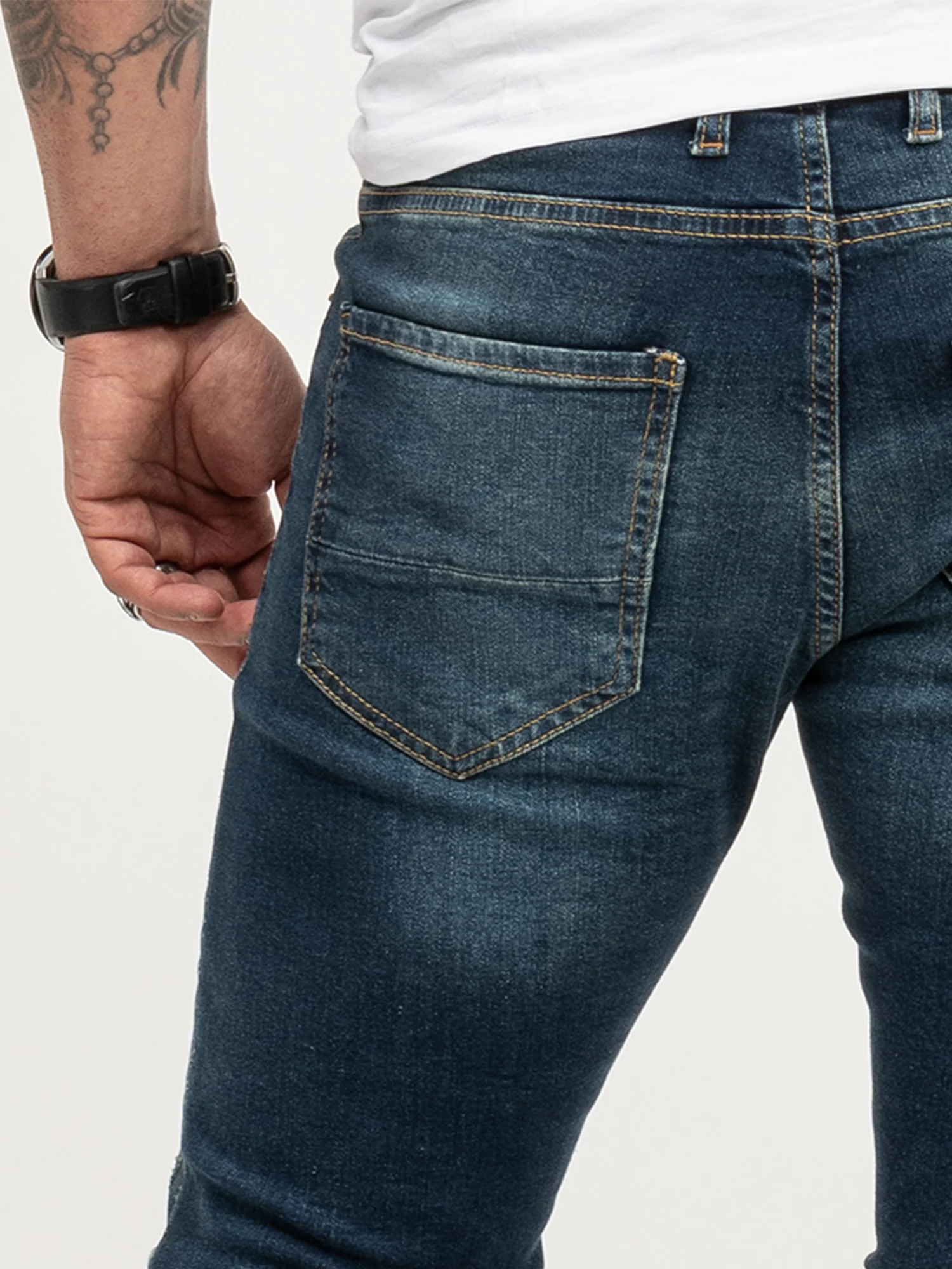 Rock Creek Herren Jeans Slim Fit Dunkelblau RC-2435 - Image 5