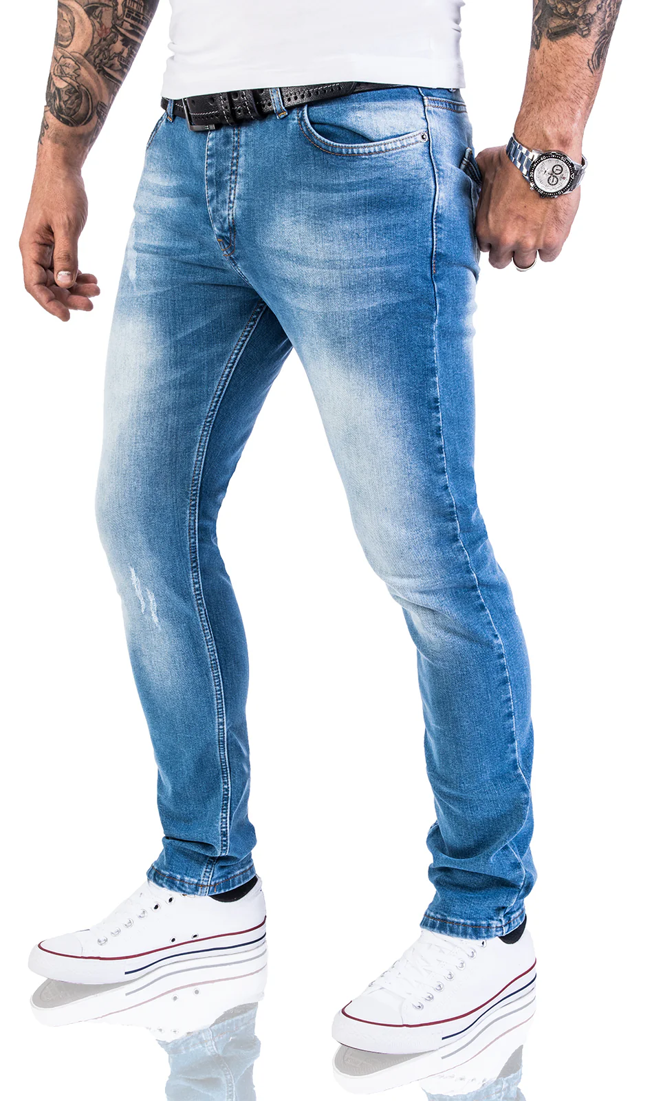 Rock Creek Herren Jeans Slim Fit Hellblau RC-2131 - Image 2