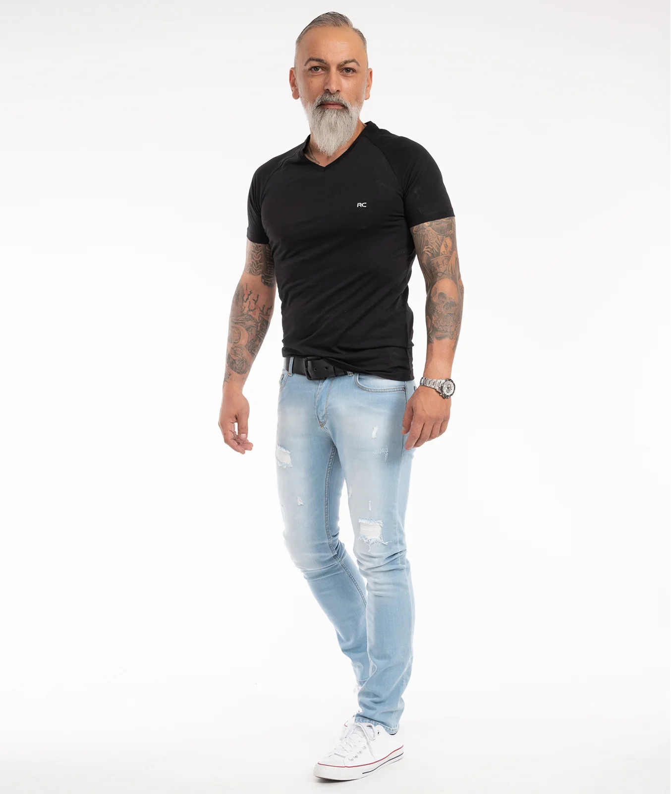 Rock Creek Herren Jeans Slim Fit Hellblau RC-2144 - Image 5