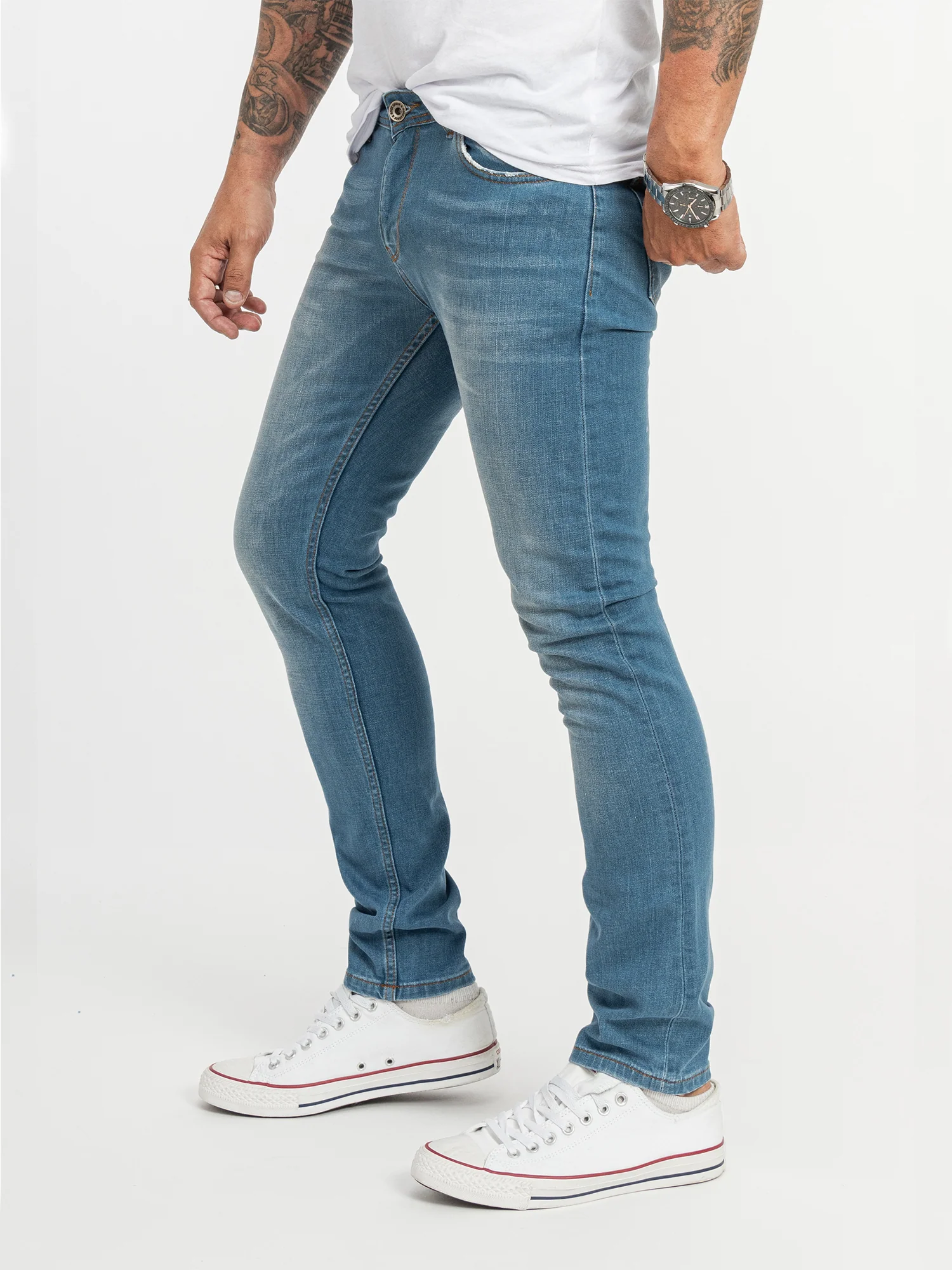 Rock Creek Herren Jeans Slim Fit Hellblau RC-2148 - Image 2